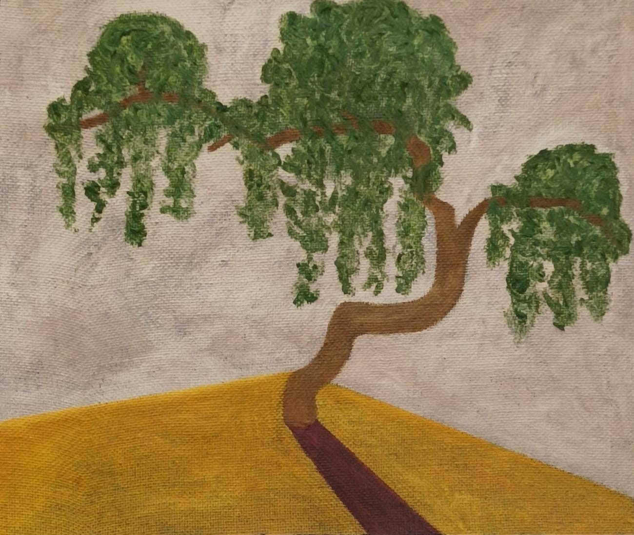 Mora en veranoÓleo sobre yute negro50 x 41 cm2025(No disponible)