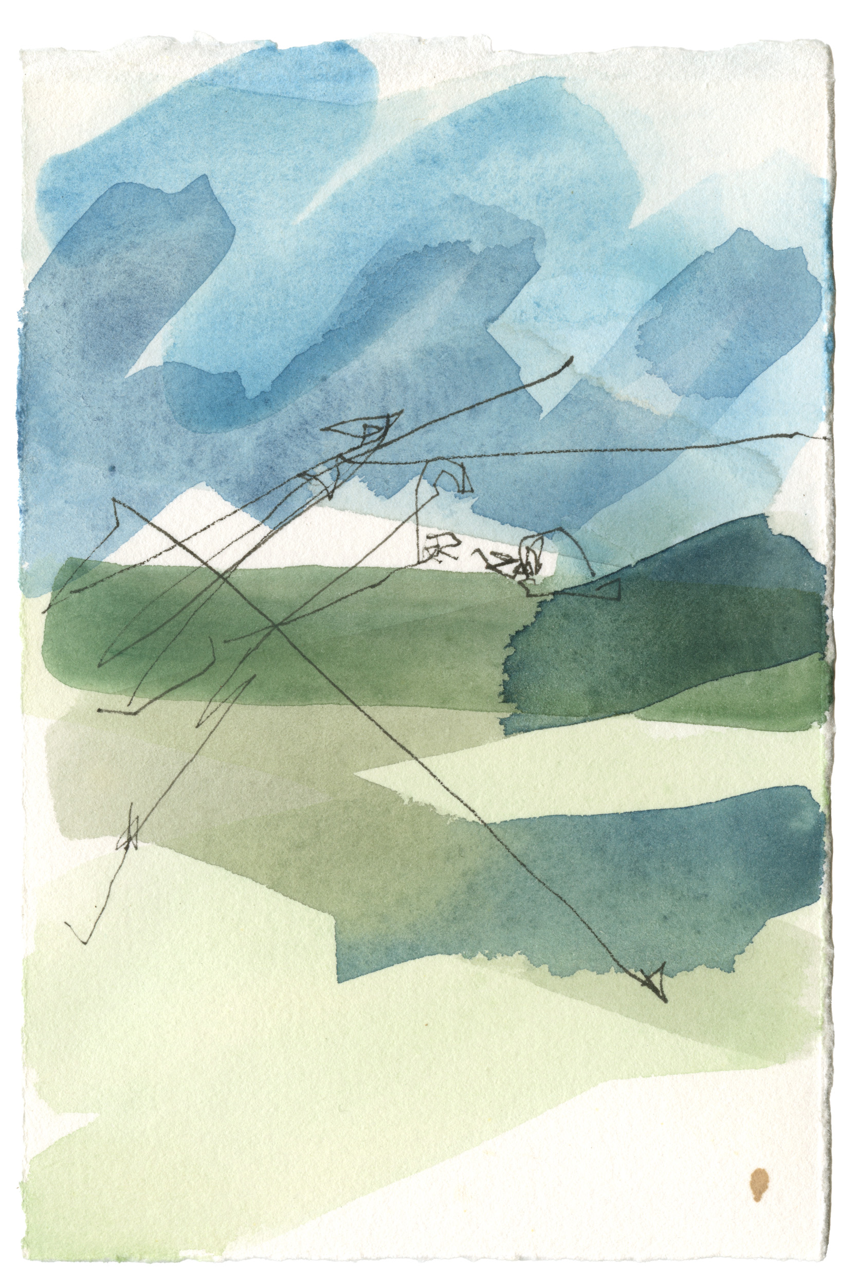 2336, watercolor and ink on paper, 5 3/4 x 3 3/4 inches