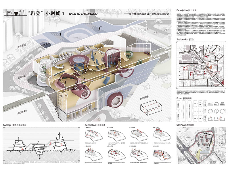 穿廊引院，市井连城——人文关怀下的回族社区活动中心设计三年级
