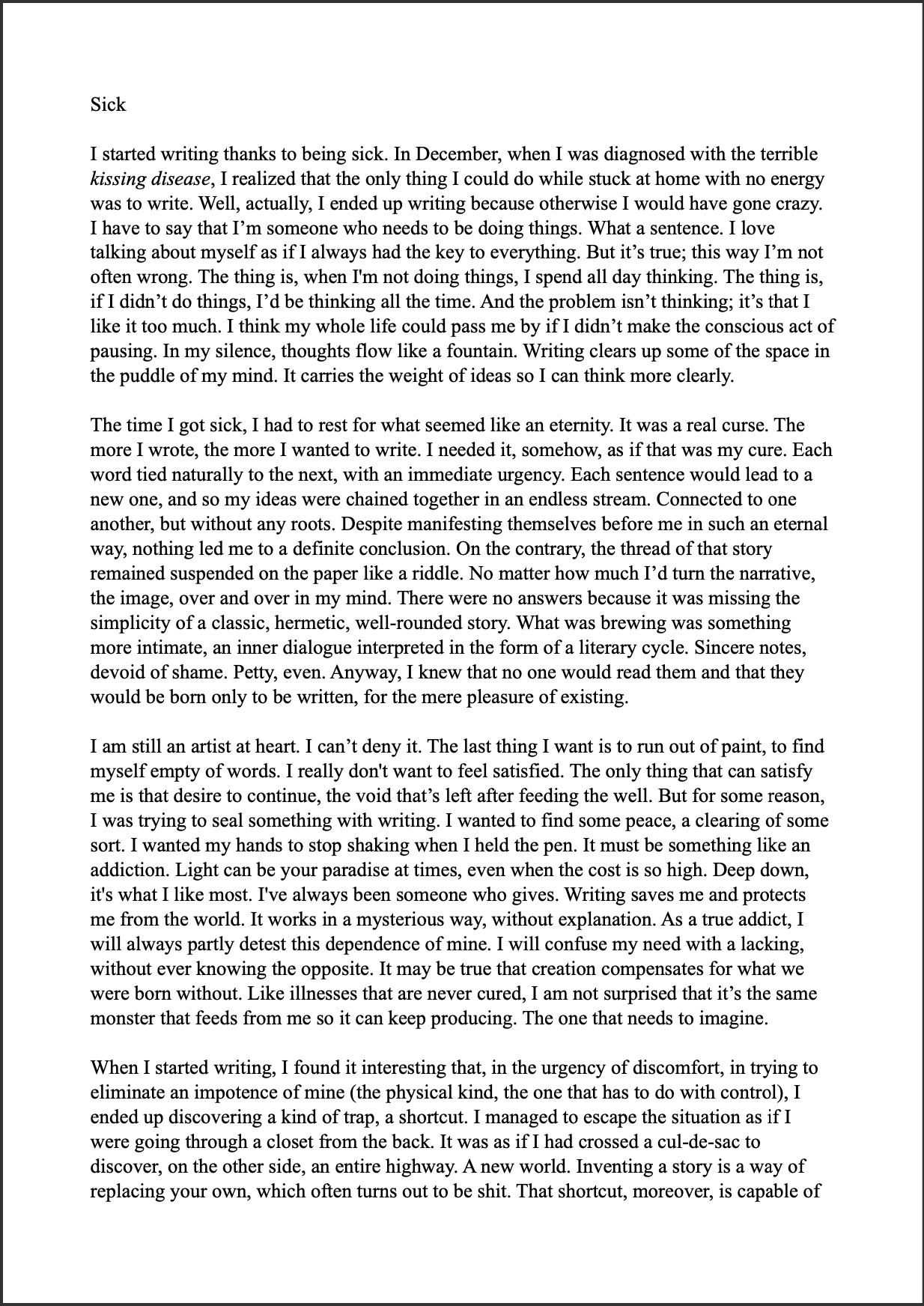 Sick, 2025 (English)