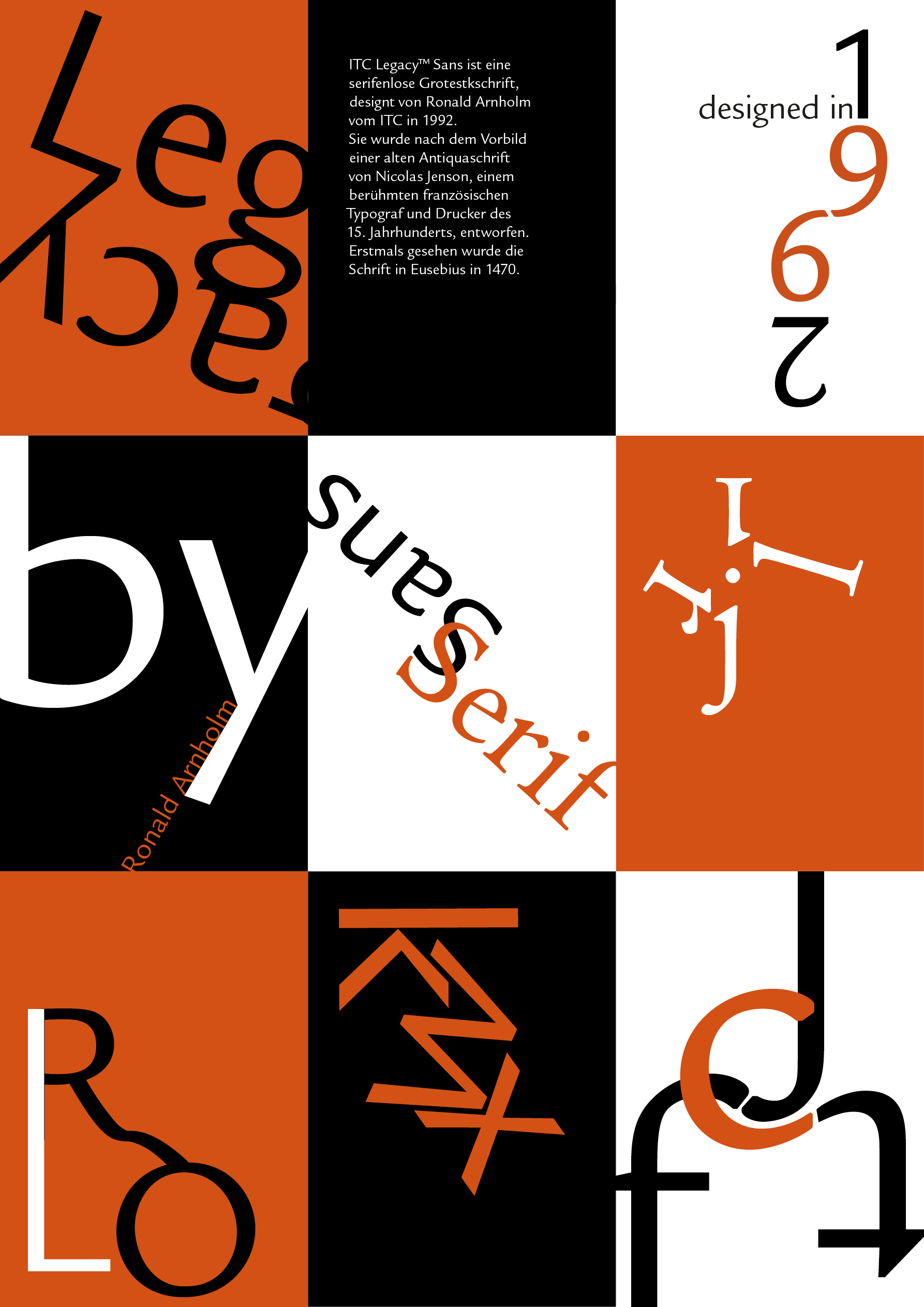 Schriftplakat ITC Legacy Sans