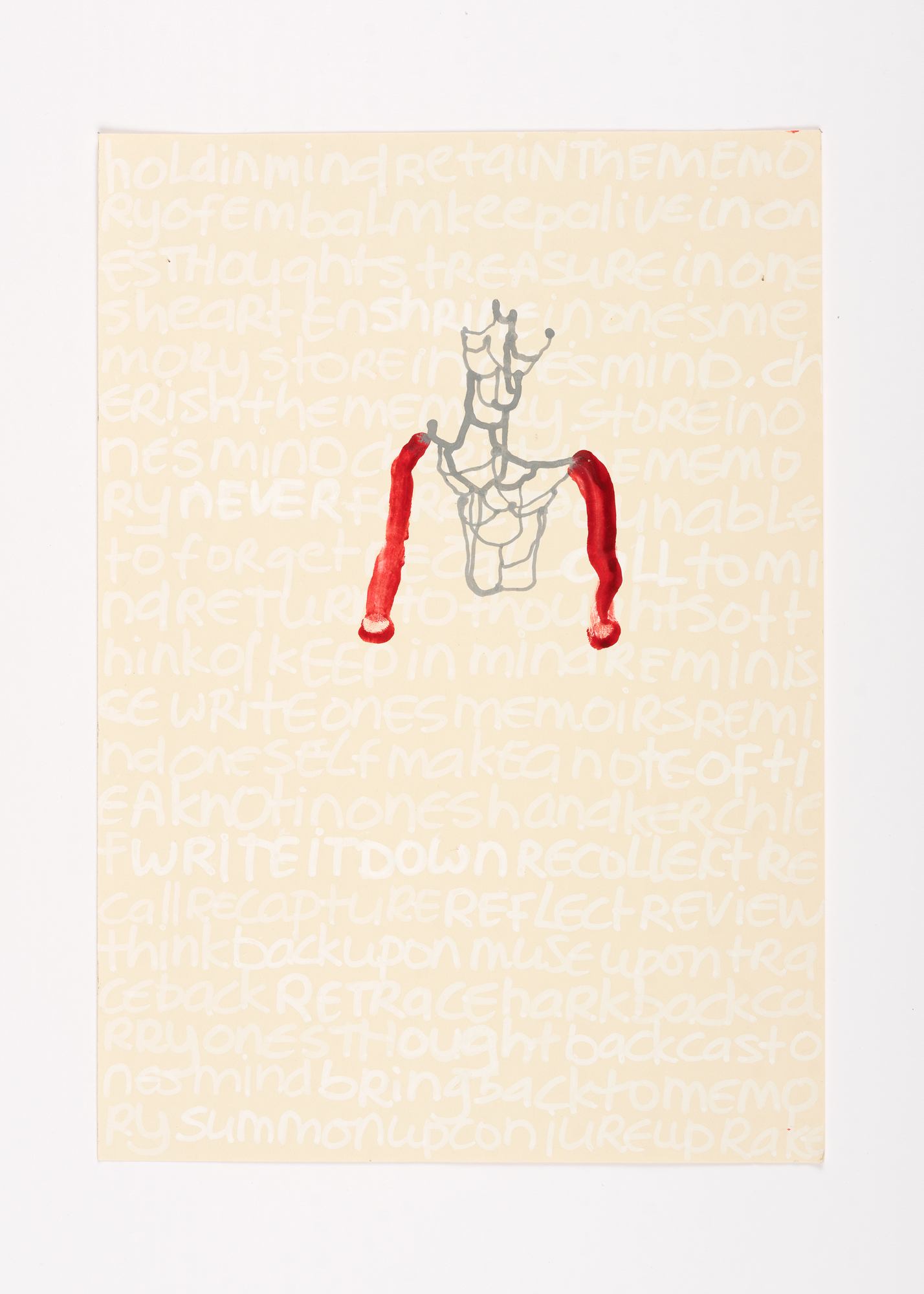 Fitter, happier - Walser drawings 1, 2006 Gouache pen on paper 29,7 x 21 cm