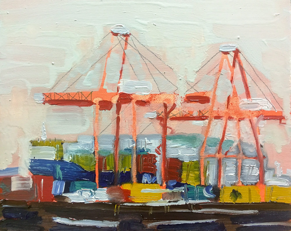 Port, oil on panel, 8 x 10 inches, 2018.