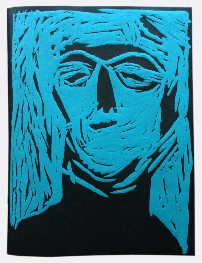 ERO A CENA CON LA CANEMORTOfanzine with linocut embossed cover, published by Thosebaddays Editions, edition of 20, 21x15cm, 20 pages, 2014