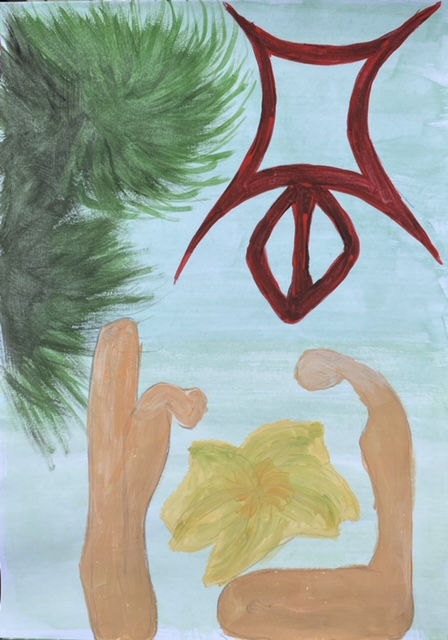 Esculturas "MariaMartins" | 29,7cm x 21cm | Angela Moraes | 2020 | guache sobre papel