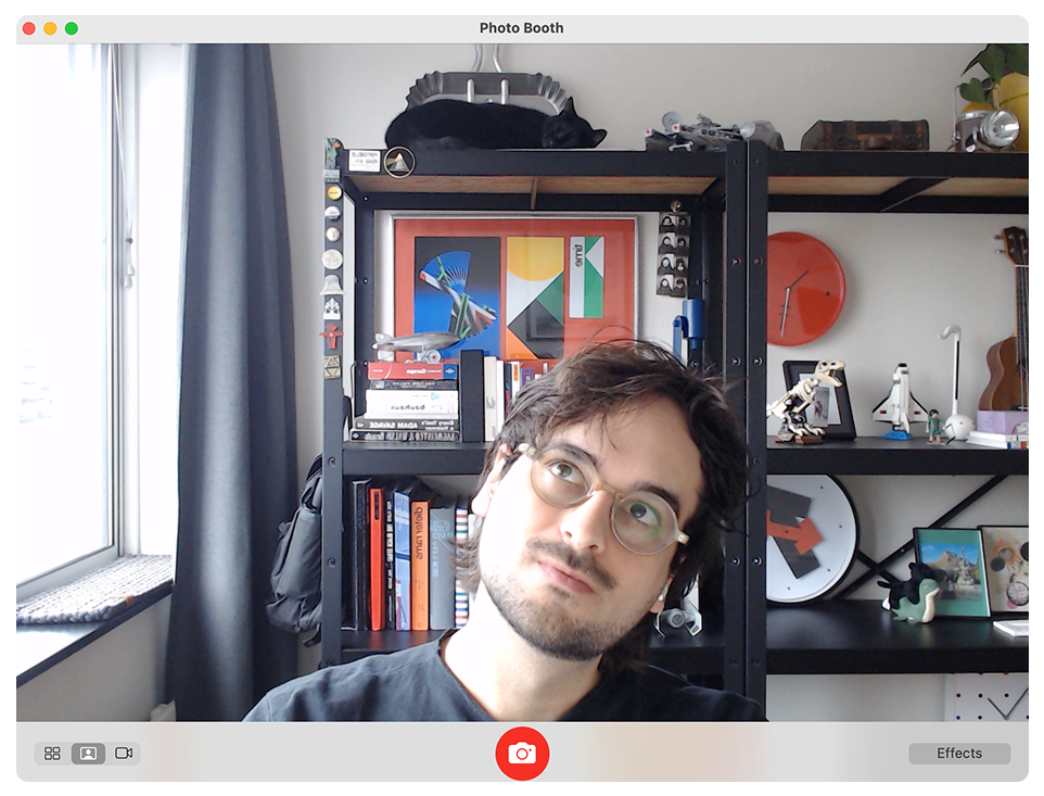 Fig.34. In my studio while Carlos sleeps above.