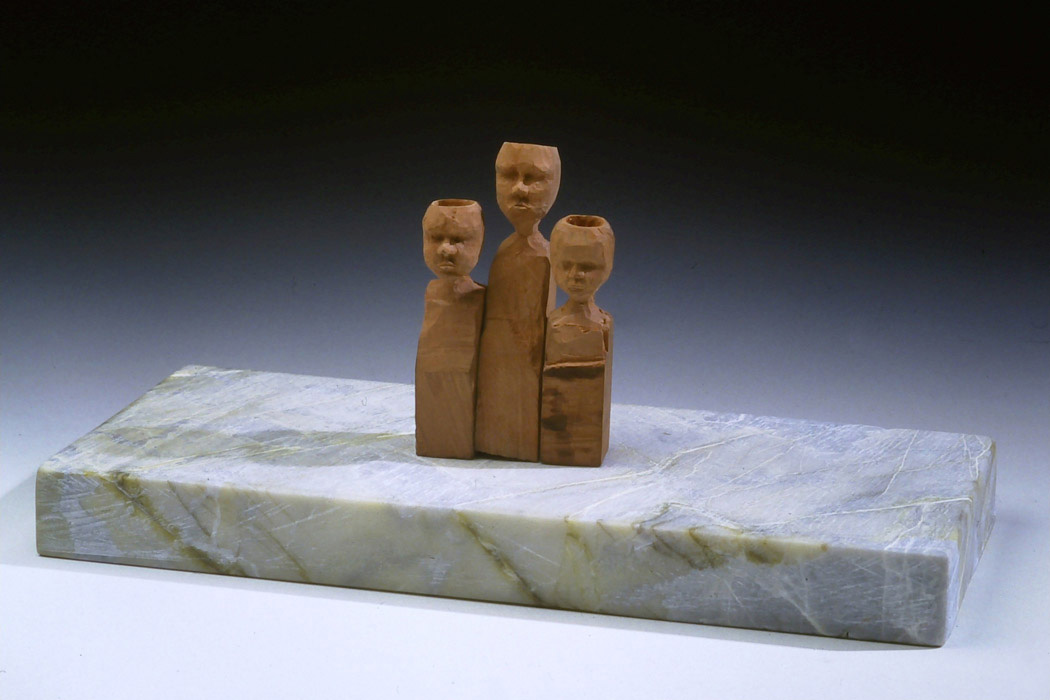 untitled, pear wood, marble