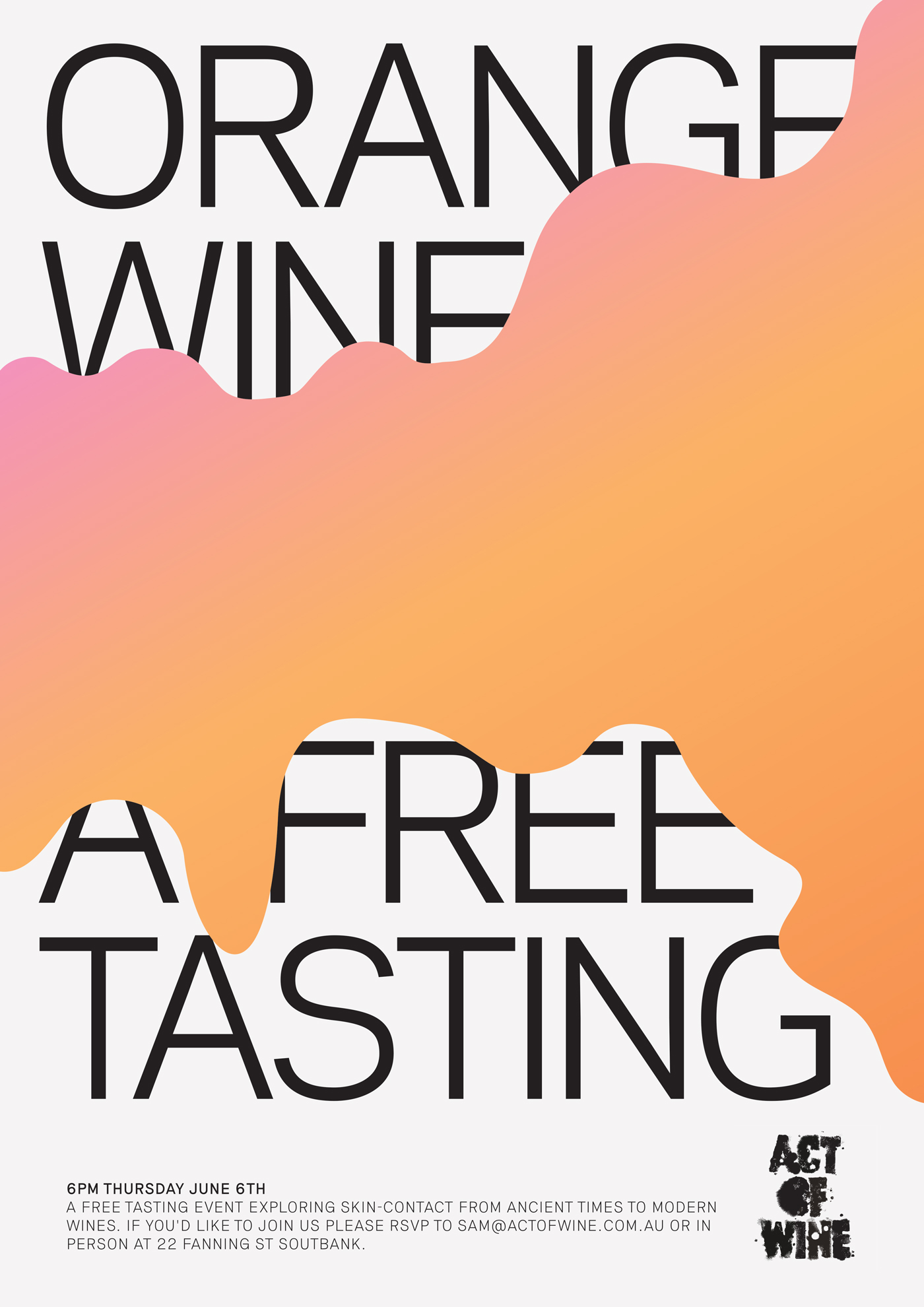 Act Of Wine Orange Simon Jones Graphic Designer