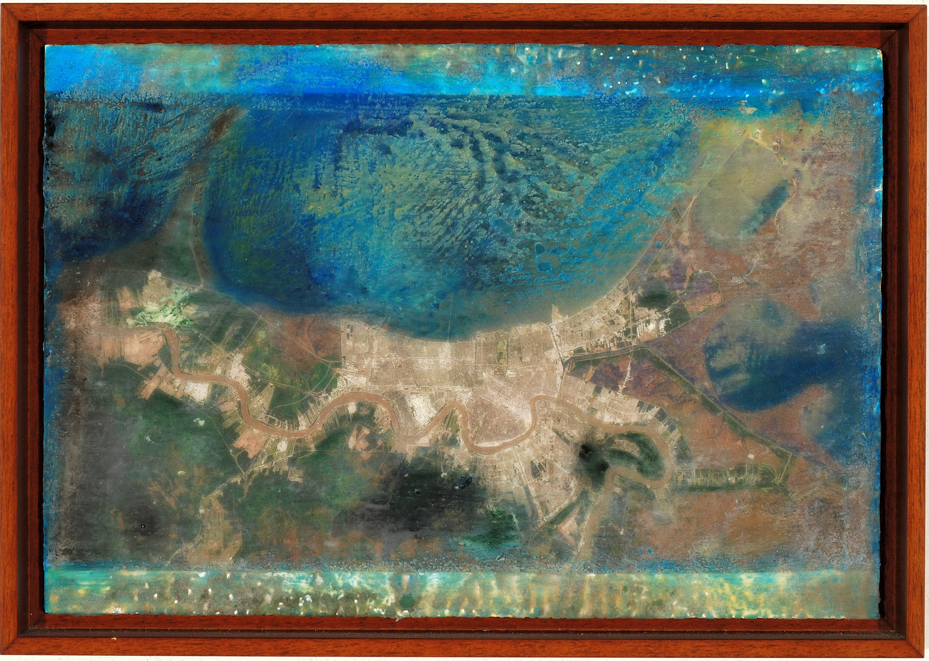 Deep Water, 2014, encaustic and mixed media, 8 x 12 inches