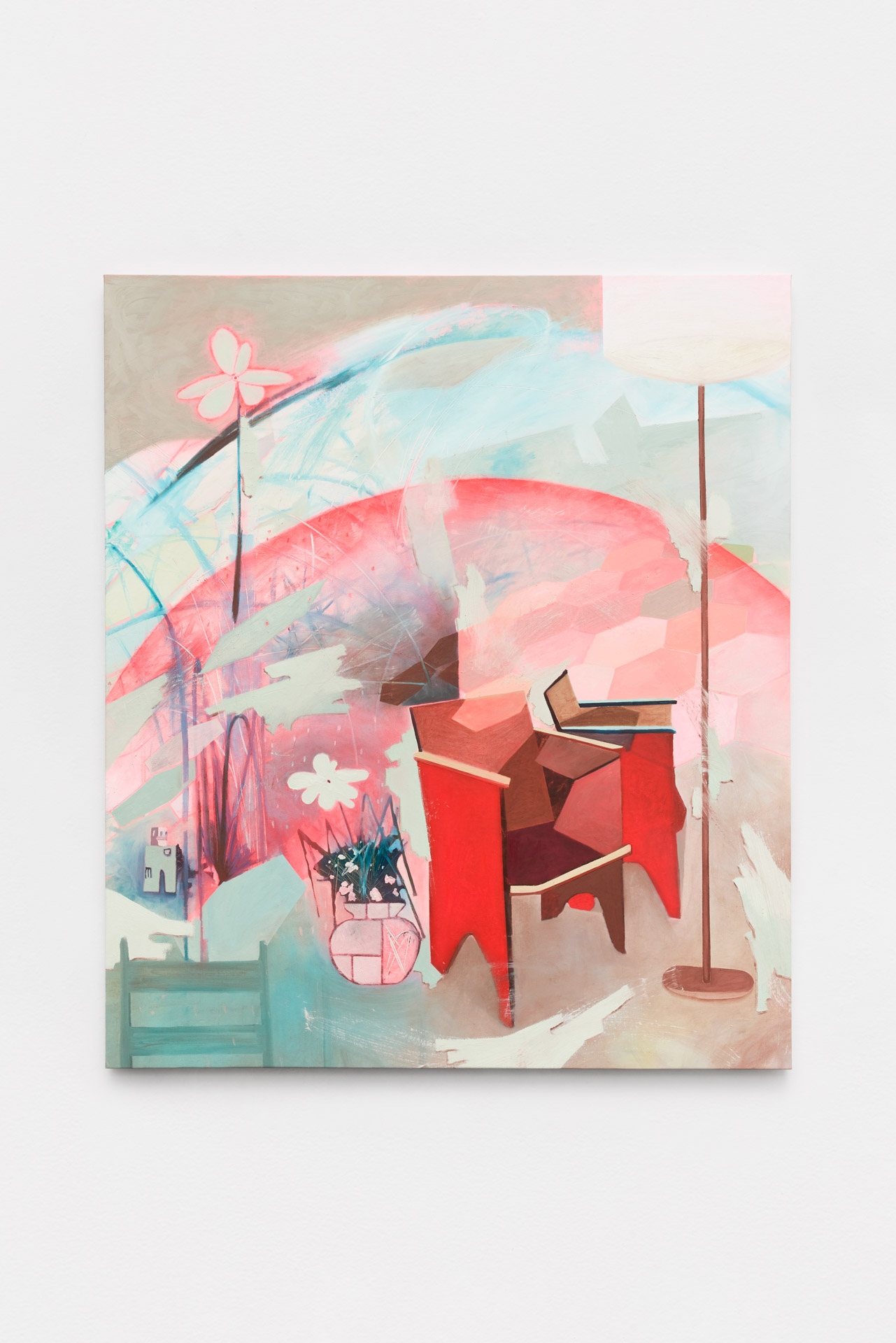 Metastudio n&uacute;mero IV, 2025. &Oacute;leo sobre tela, 160 x 140 cm.