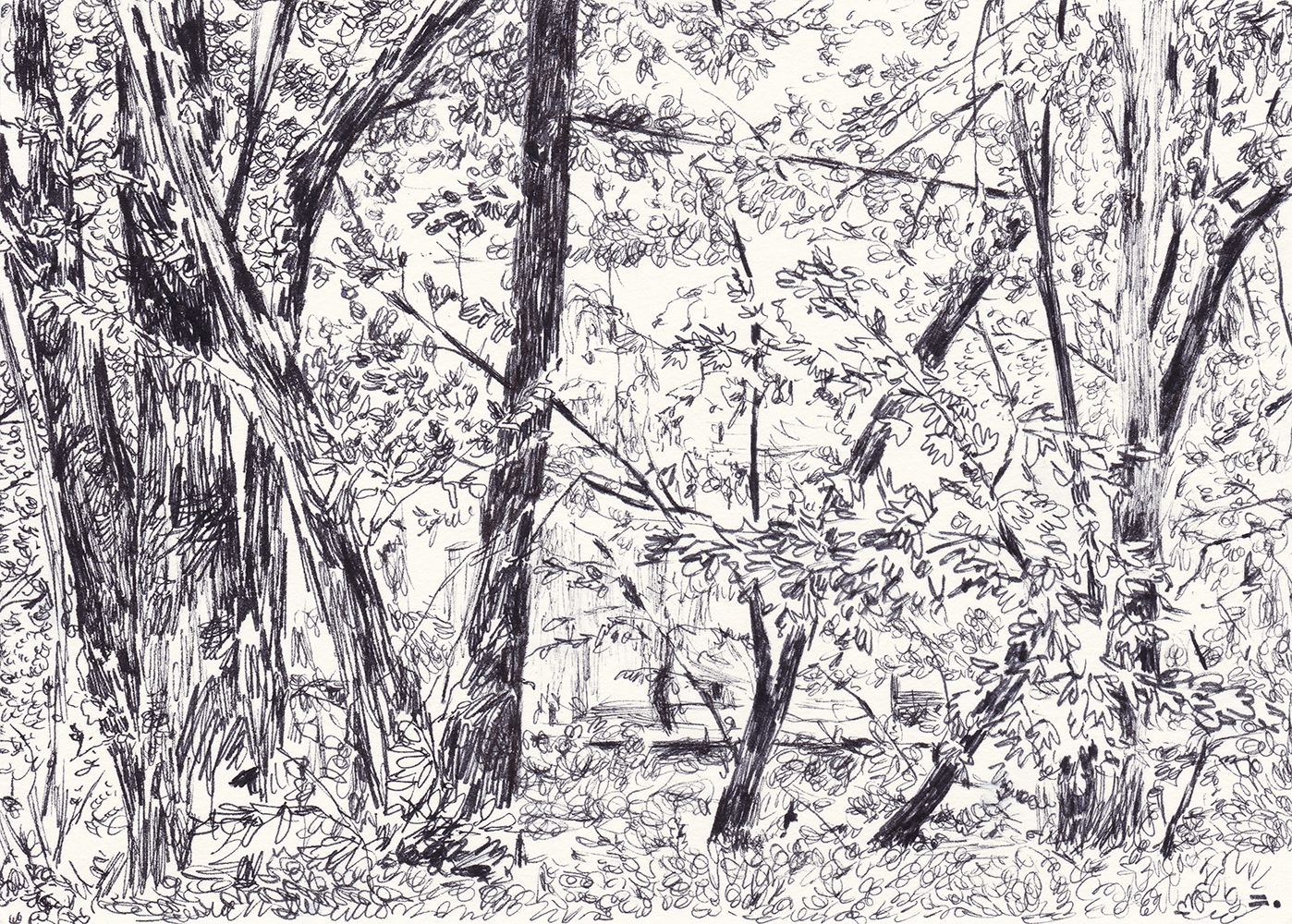 자하연, 2017, pen on paper, 14.8*21(cm)