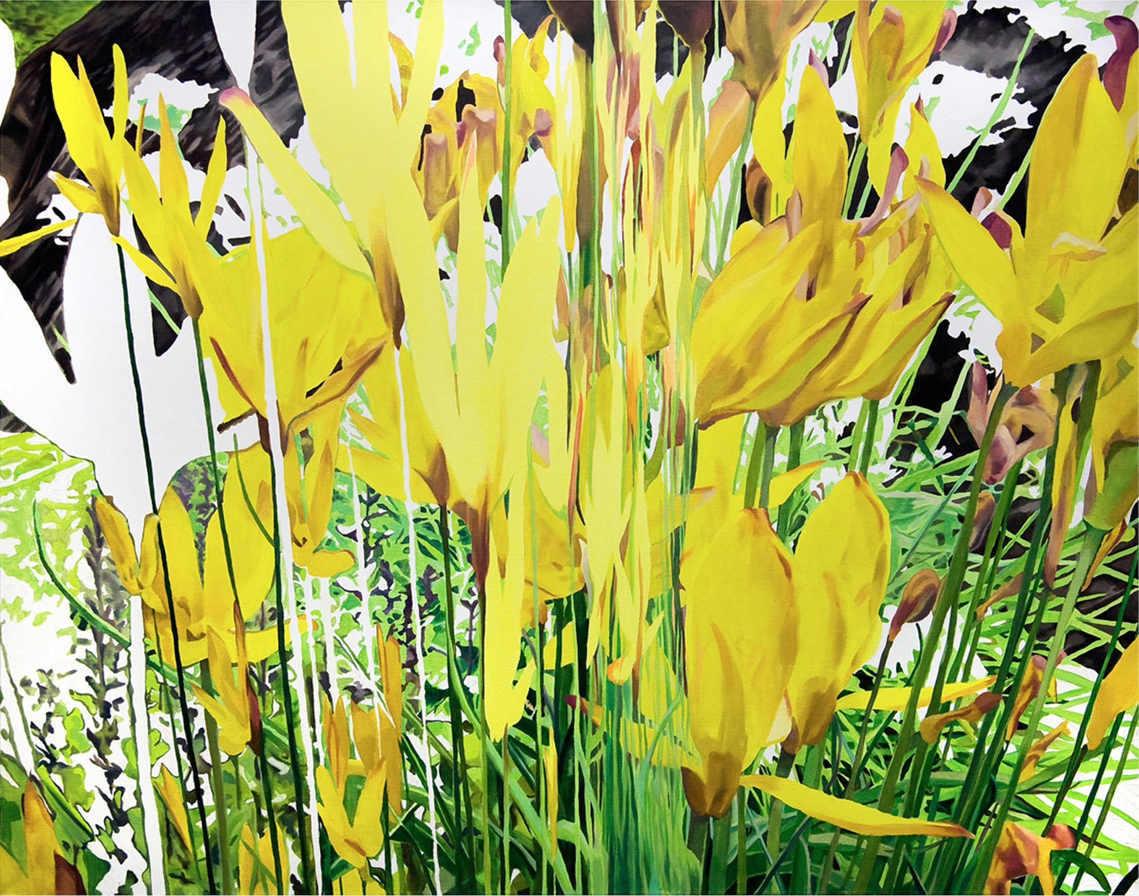 Cyber garden-Ethereal nature garden2, Oil on canvas, 910x1167mm, 2010