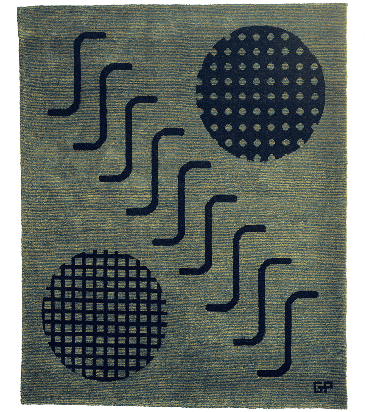 Swedish Steel, 1992 / Hand-knotted carpet, 100% Australian wool. 200x220 cm.