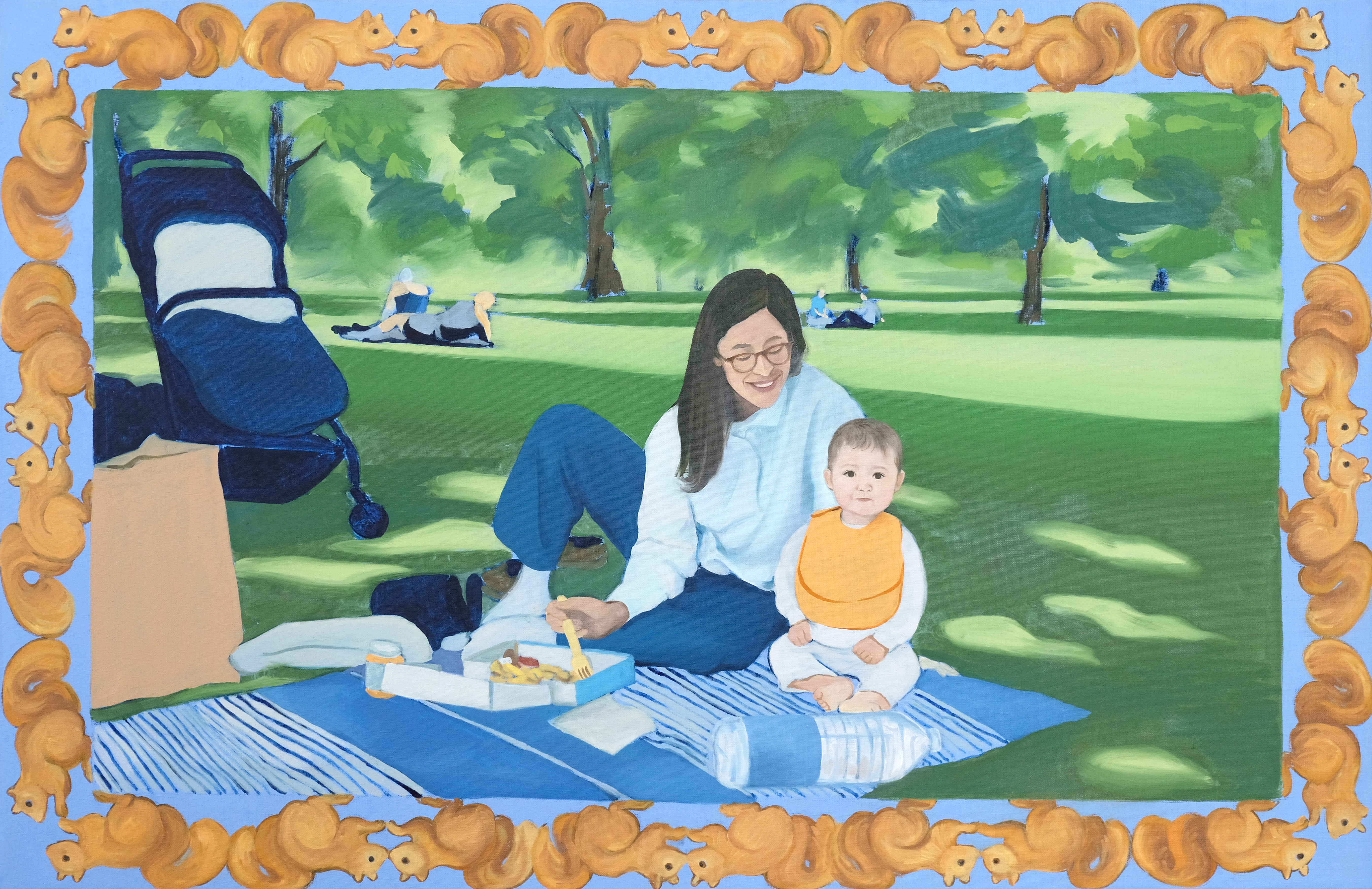 Fish and chips at St. James, oil on canvas, 65 x 100 cm, 2025