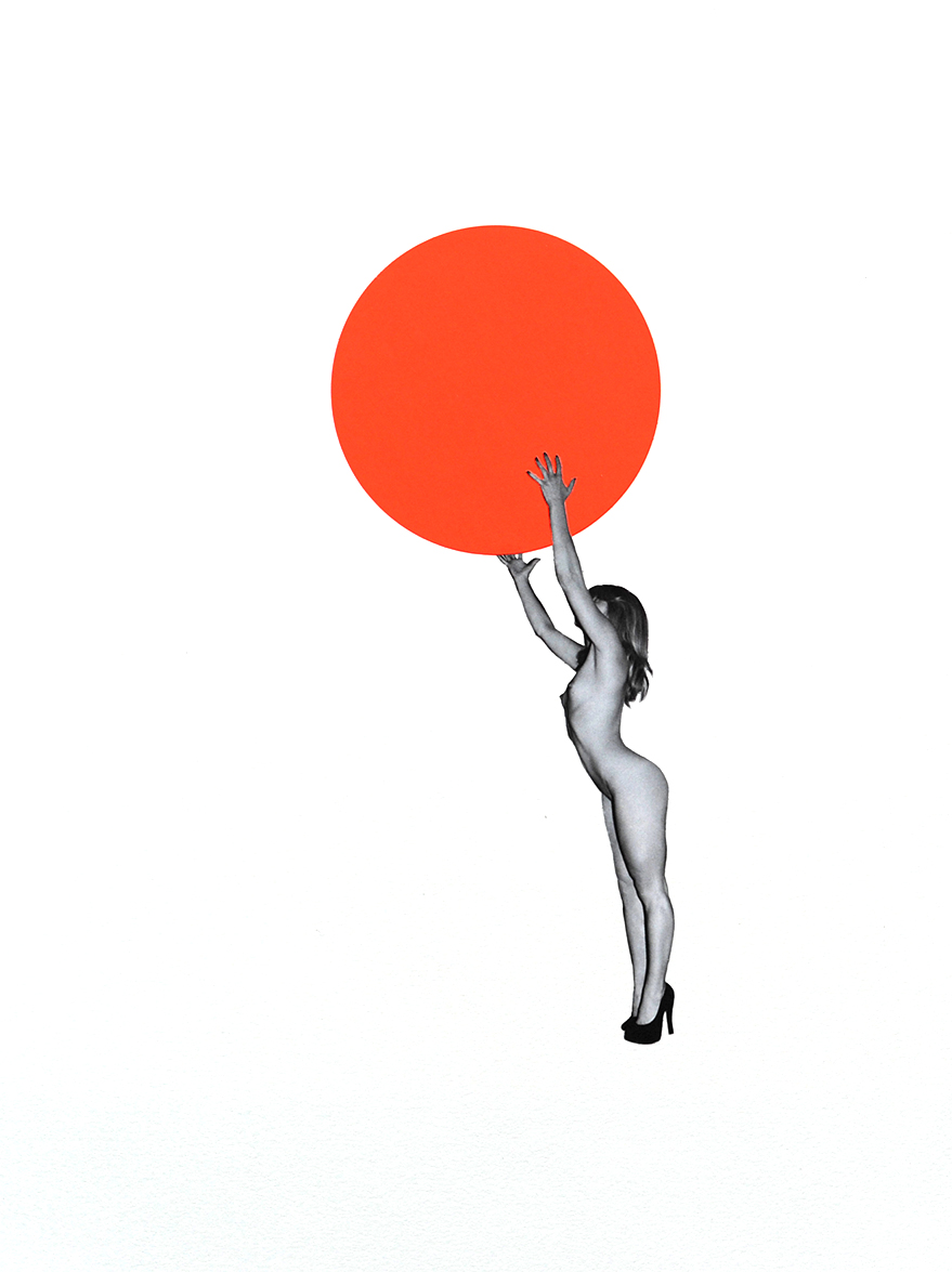 Weight II, collage on paper, 11 x 8 in, 2014