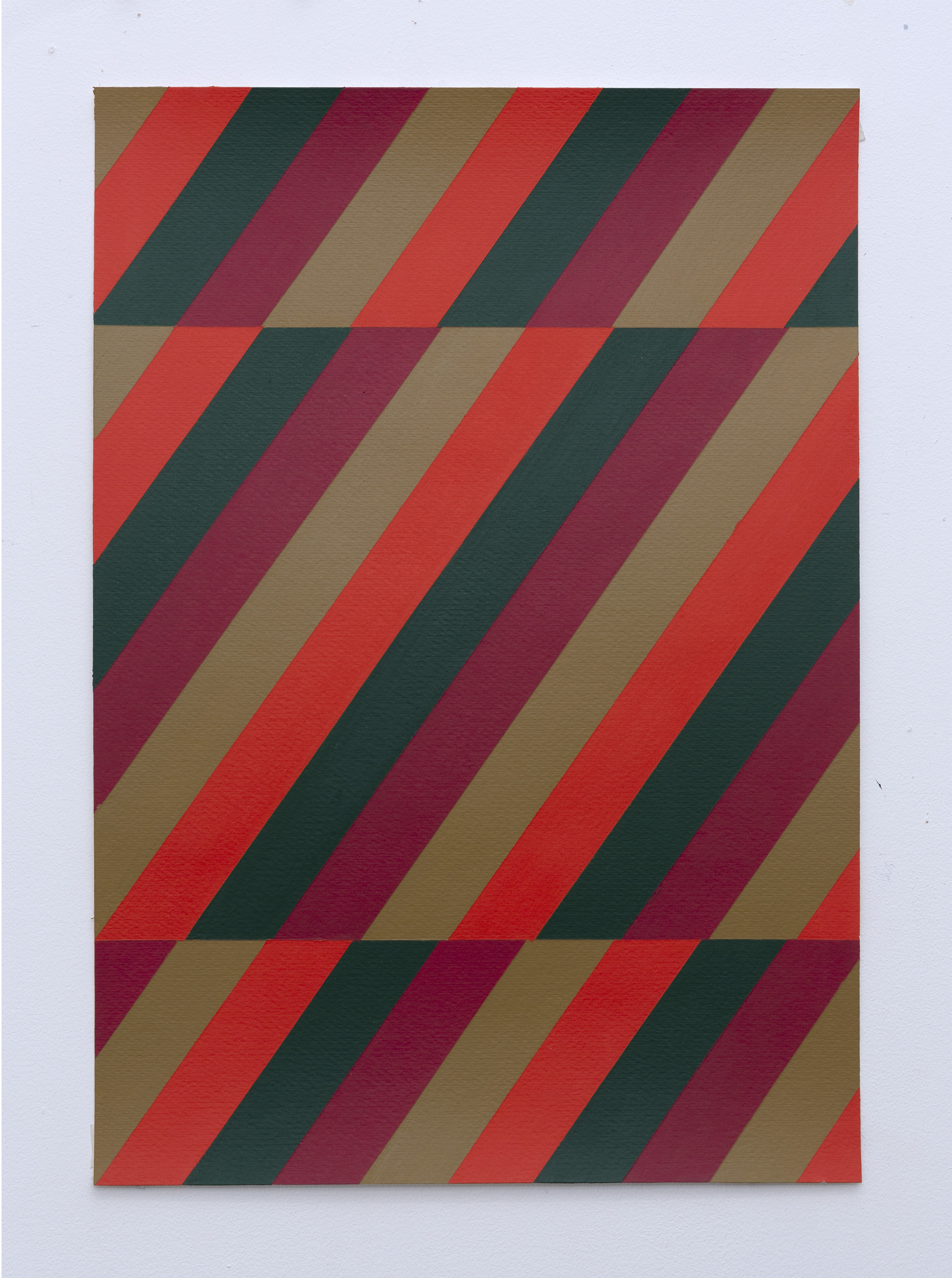 Lineae Study XXV, 50cm x 35cm, acrylic on paper, 2021