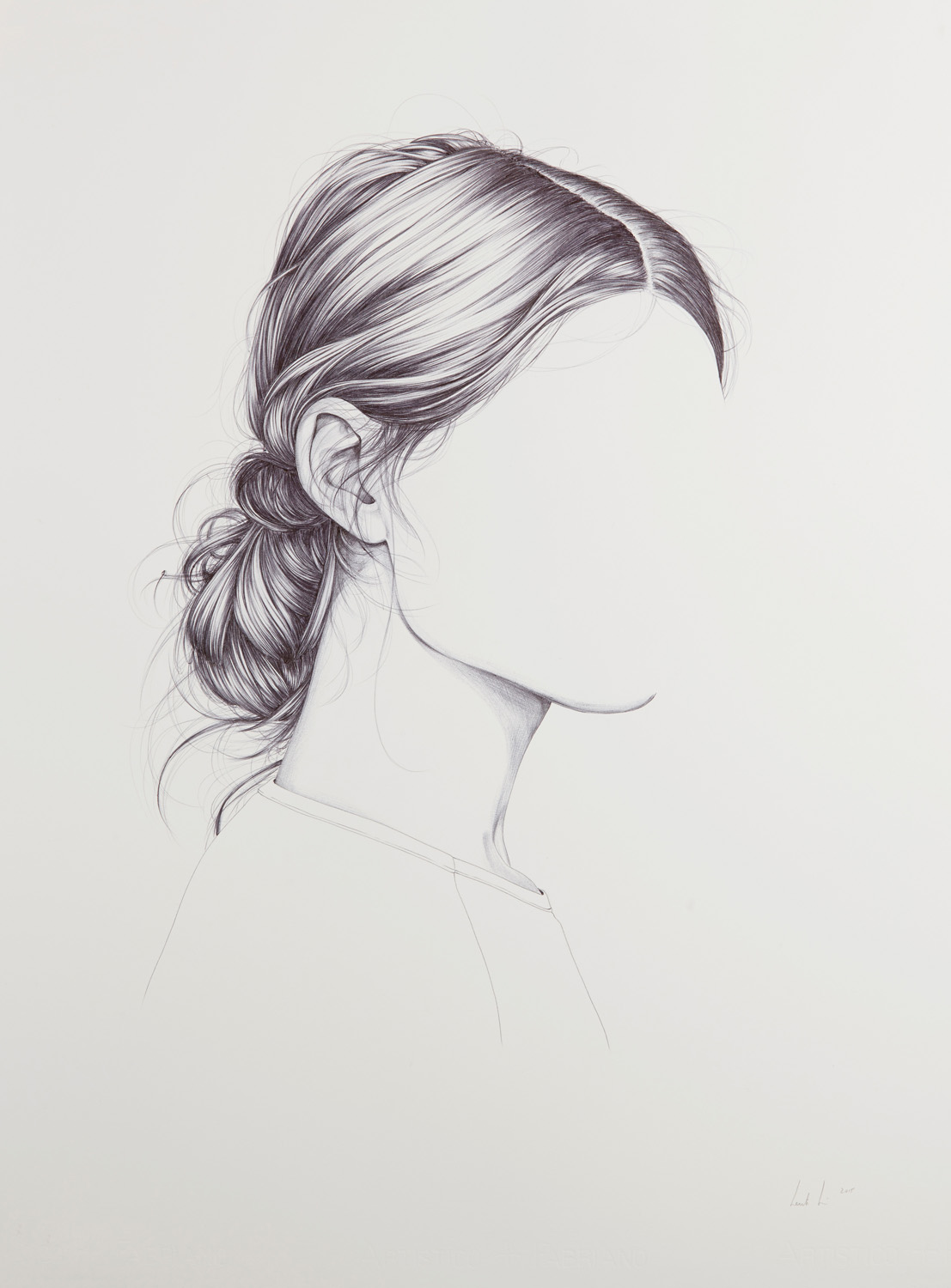 Landmarks and Features #10, Ballpoint on Paper, 450 x 550mm, 2015