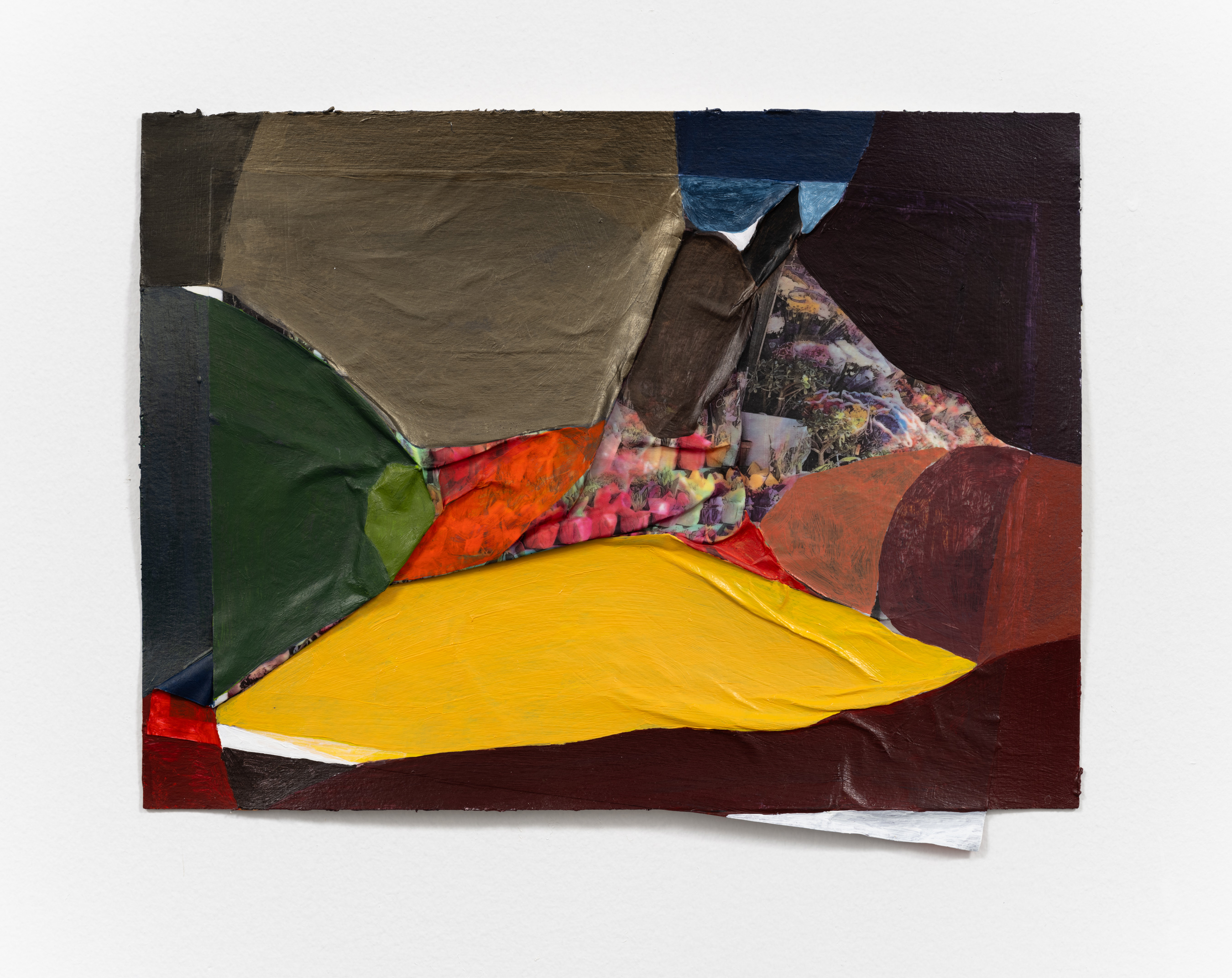 City Florist, 2023, 9 x 12 in, Acrylic and printed photograph on Arches paper