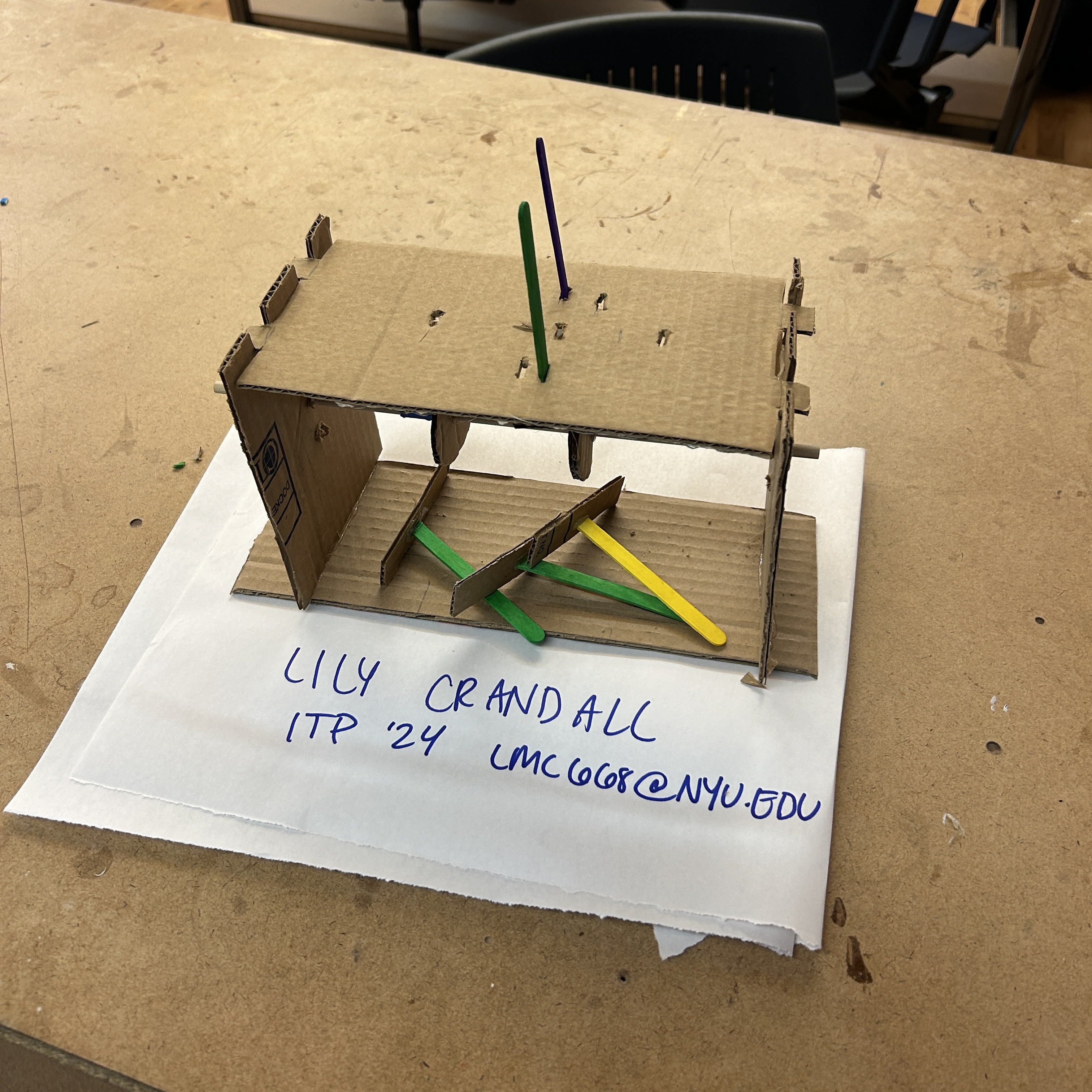 End of day 1: looking a little like a kindergarten project