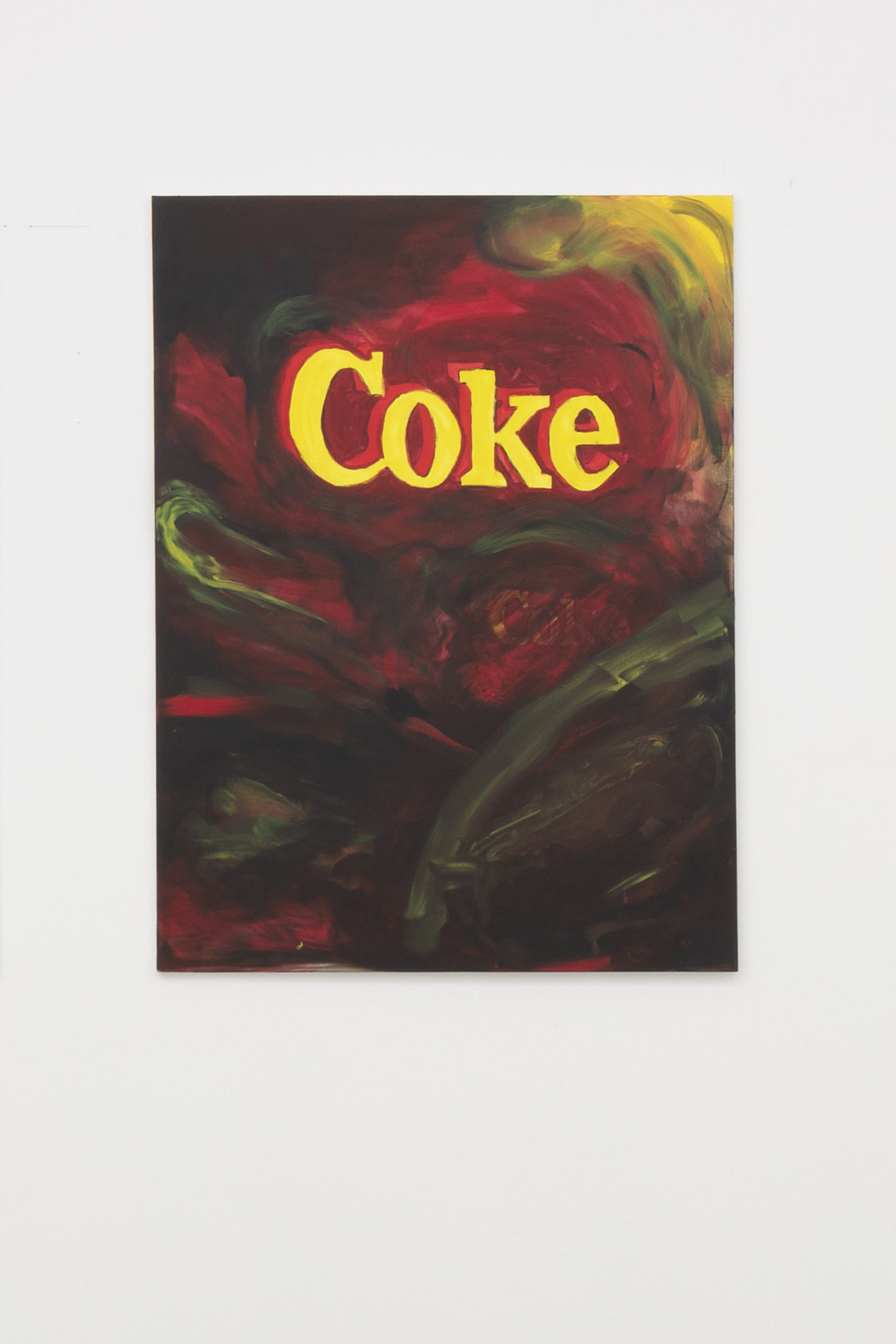 Untitled (Coca Cola #10), 2020, Acrylic on canvas, 40 x 30 in. 