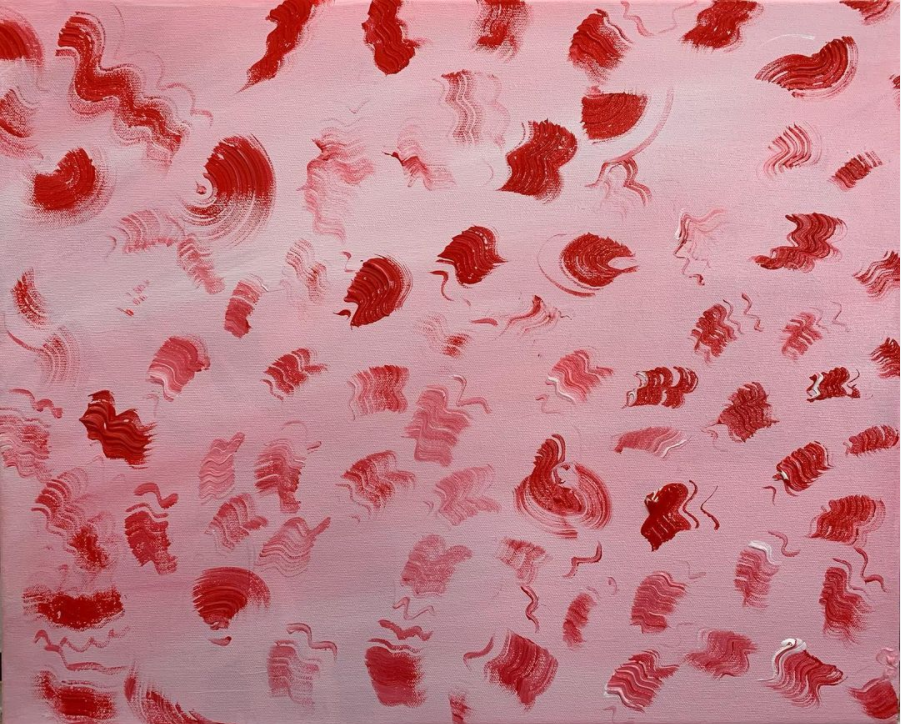 'Love' 'حُب' Acrylics on 16x20”