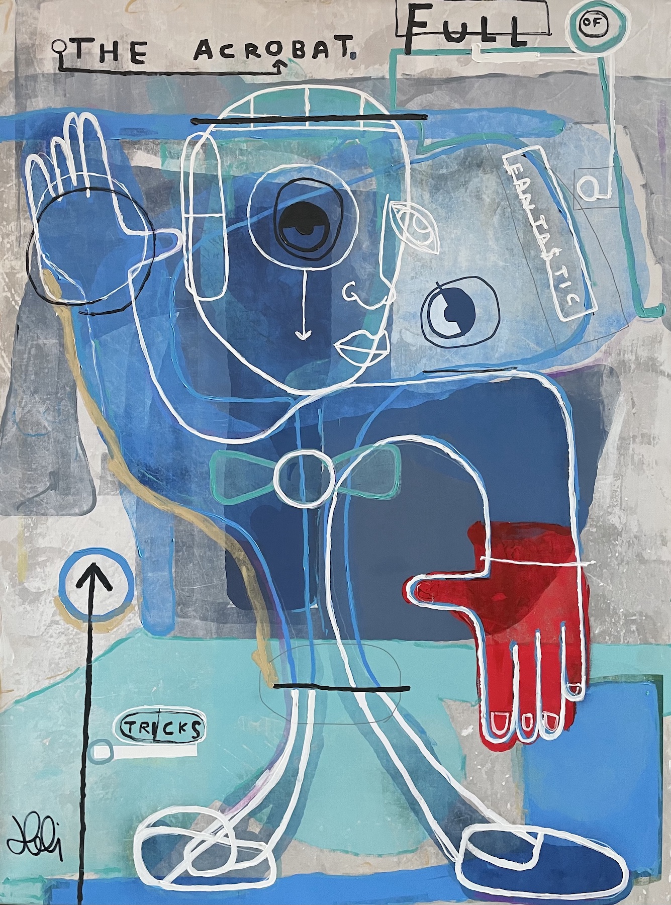 The Acrobat, 201890 x 120 cmMixed media on canvas