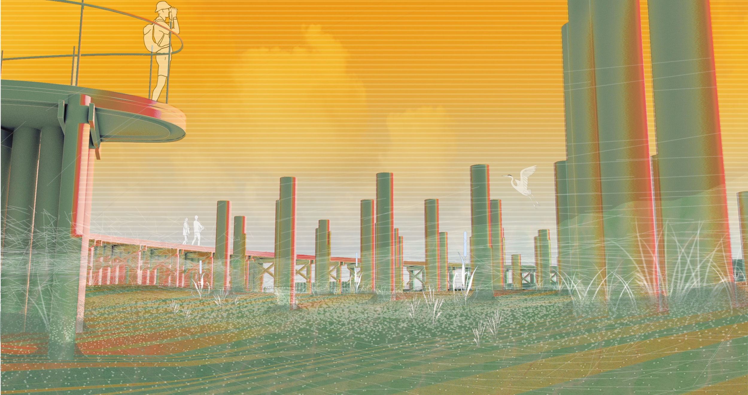 sediment particles interacting with the groyne interventions.