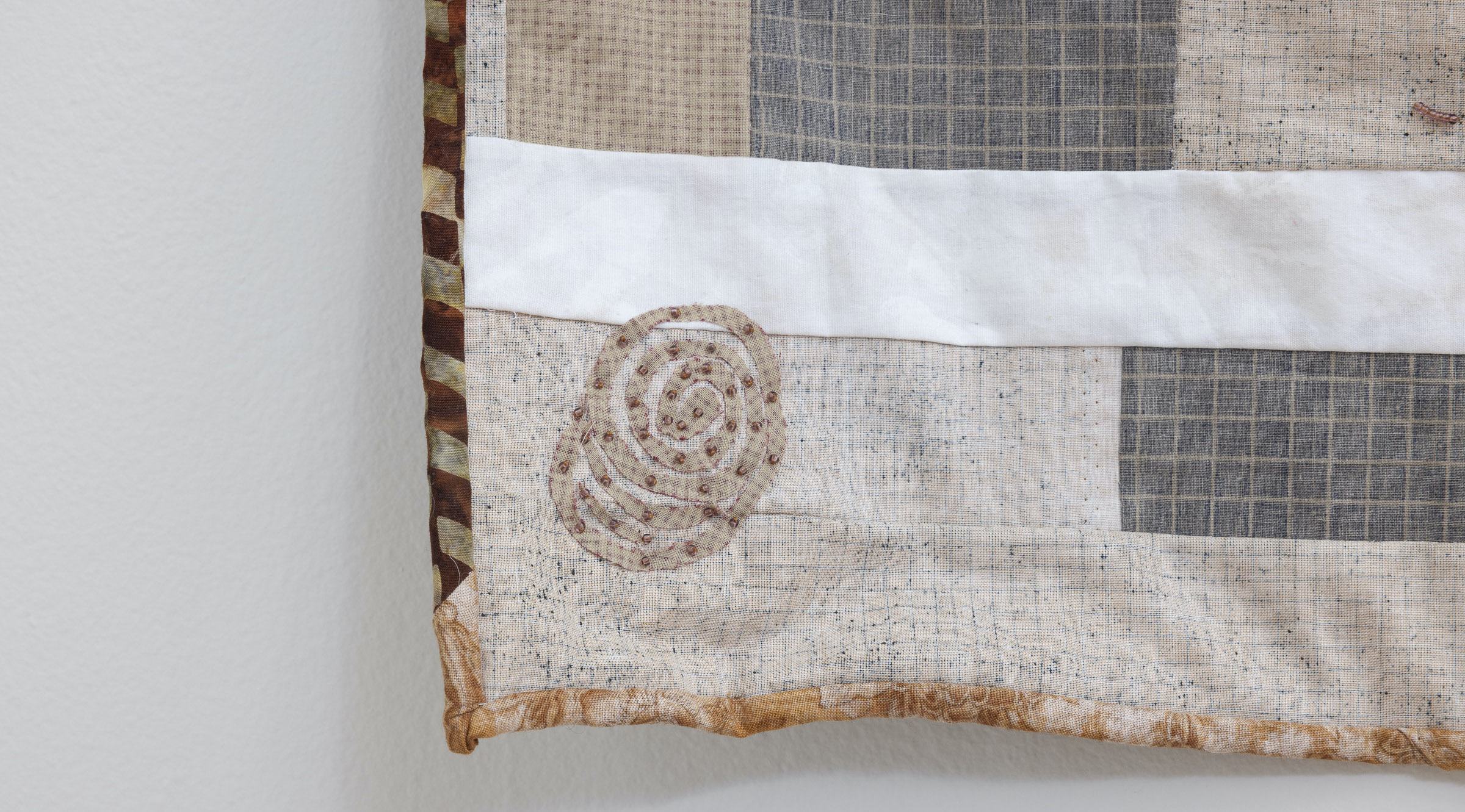 Dog Ear'd | Cotton fabric, cotton batting, beads, armature wire | 18 &frac12; x 22 x 7 in | 2024