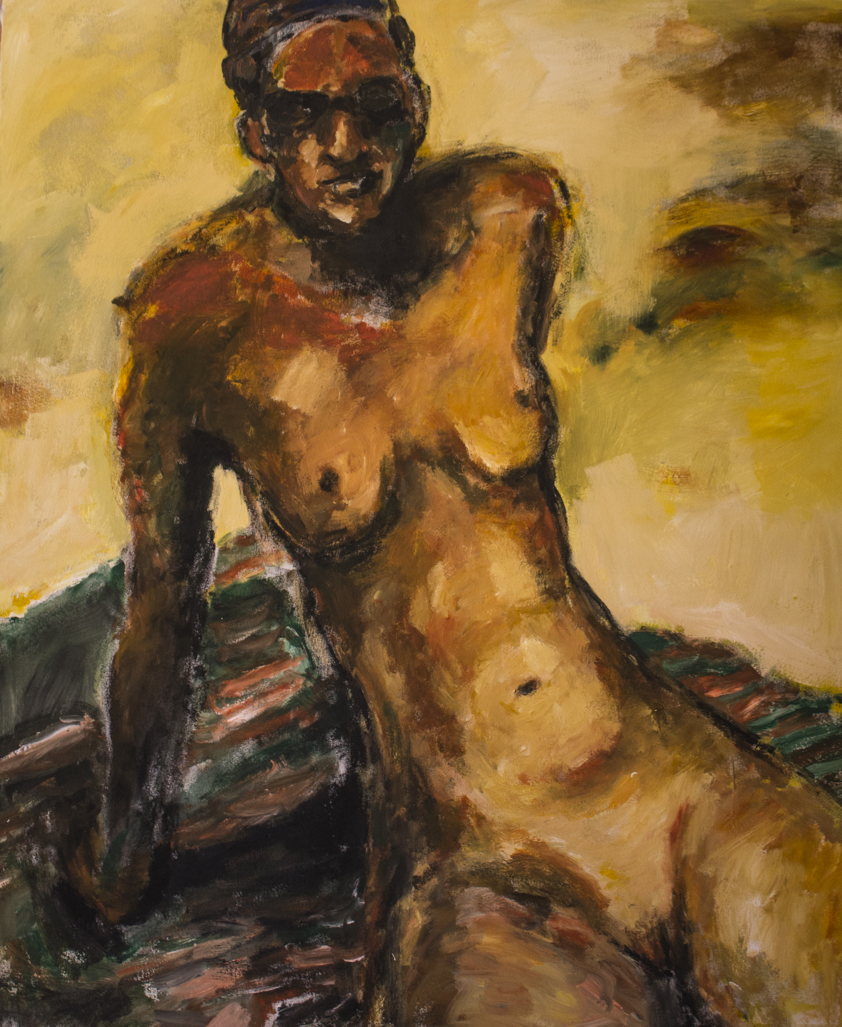 Nude (Orange) 50x110cm  Acrylic on Canvas