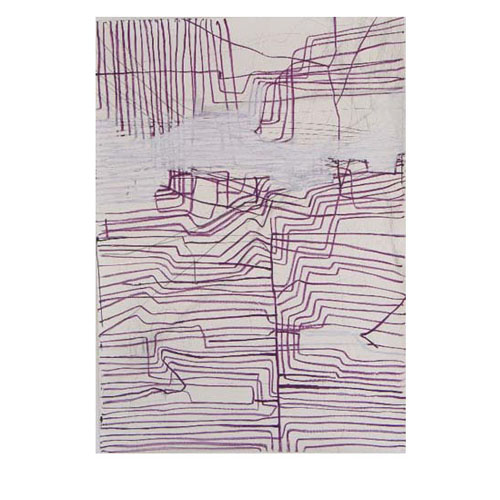 UNTITLED 2002, mixed media on paper, 180cm x 115cm
