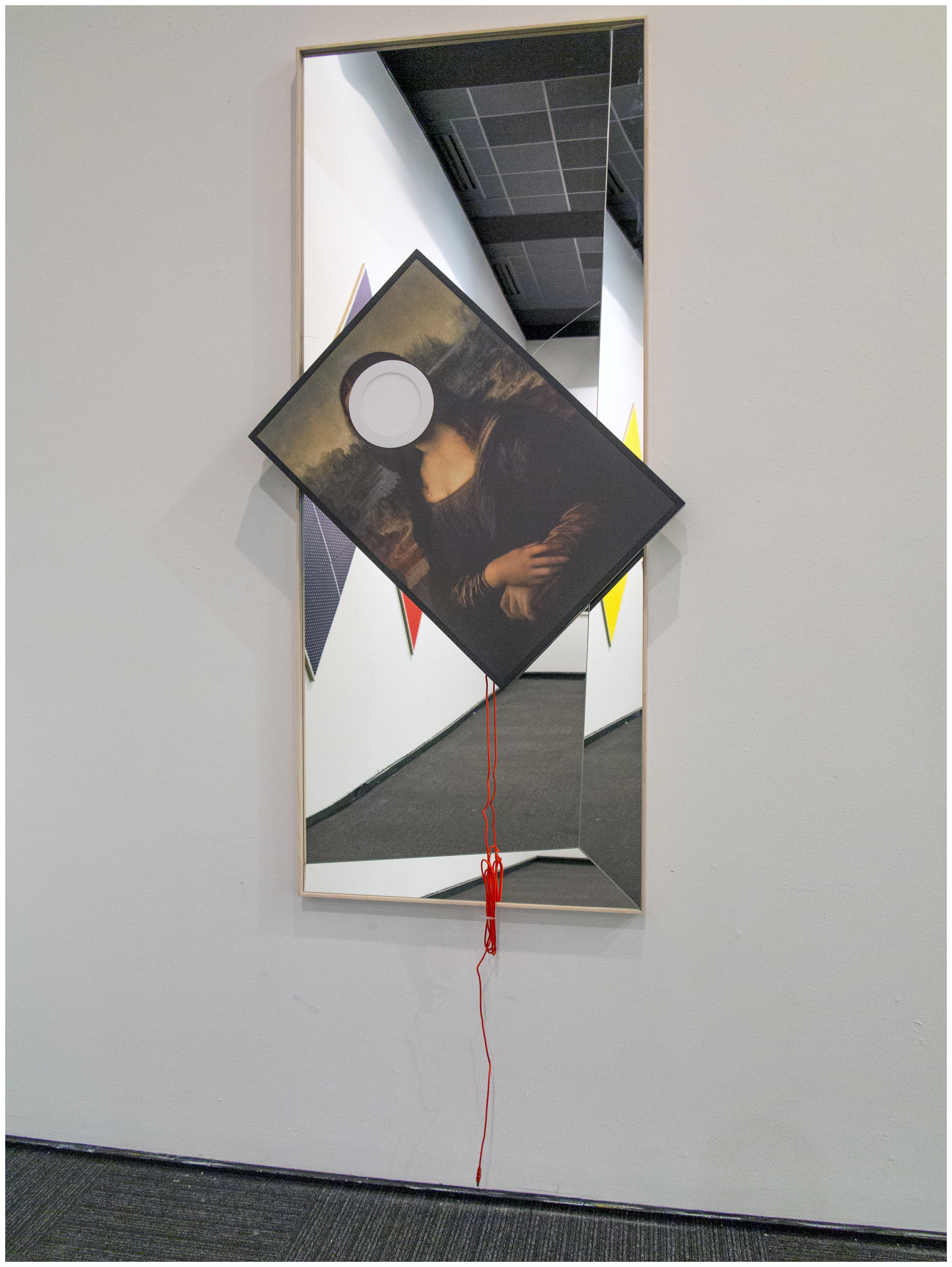 She Has a Hot Ass, 2019MARKERAD mirror, MARKERAD backlit artwork, recessed light29.875 x 97.75 x 3.625 in.75.88 x 248.29 x 9.21 cm