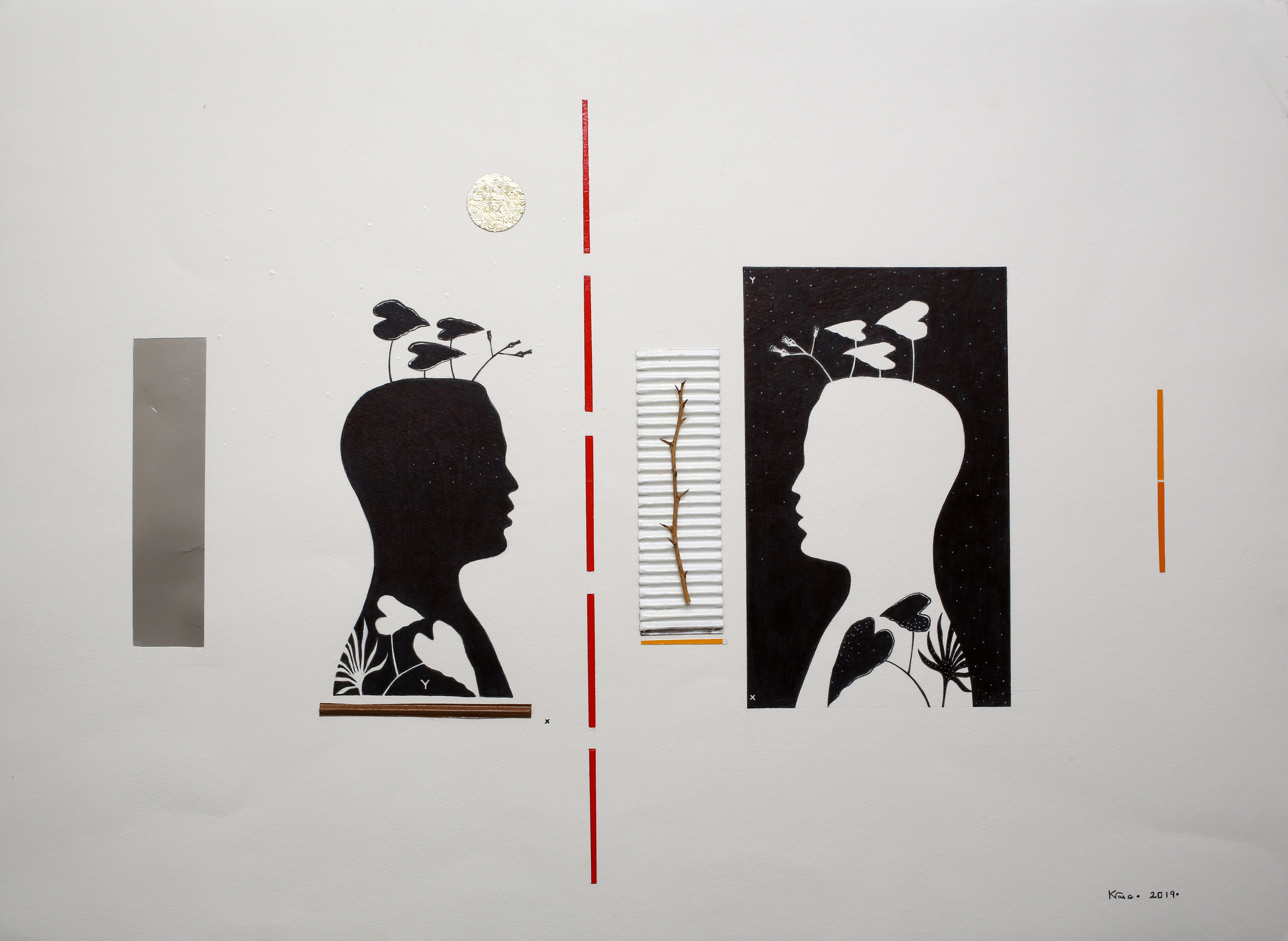 Variegation 2019 Mixed Media on Watercolour Paper 22"x30"/56x76cm