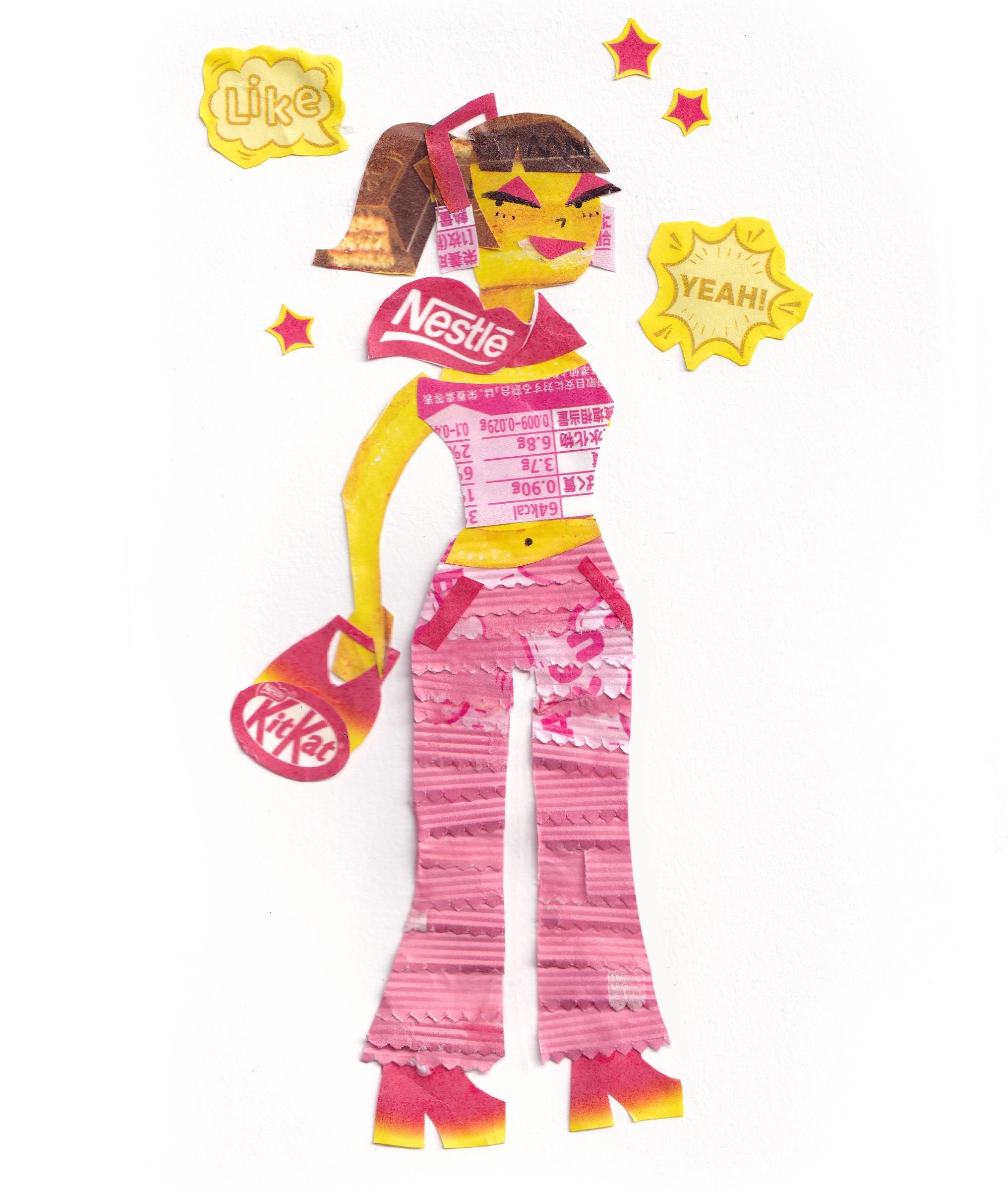 kitkat wrapper collage (2023)