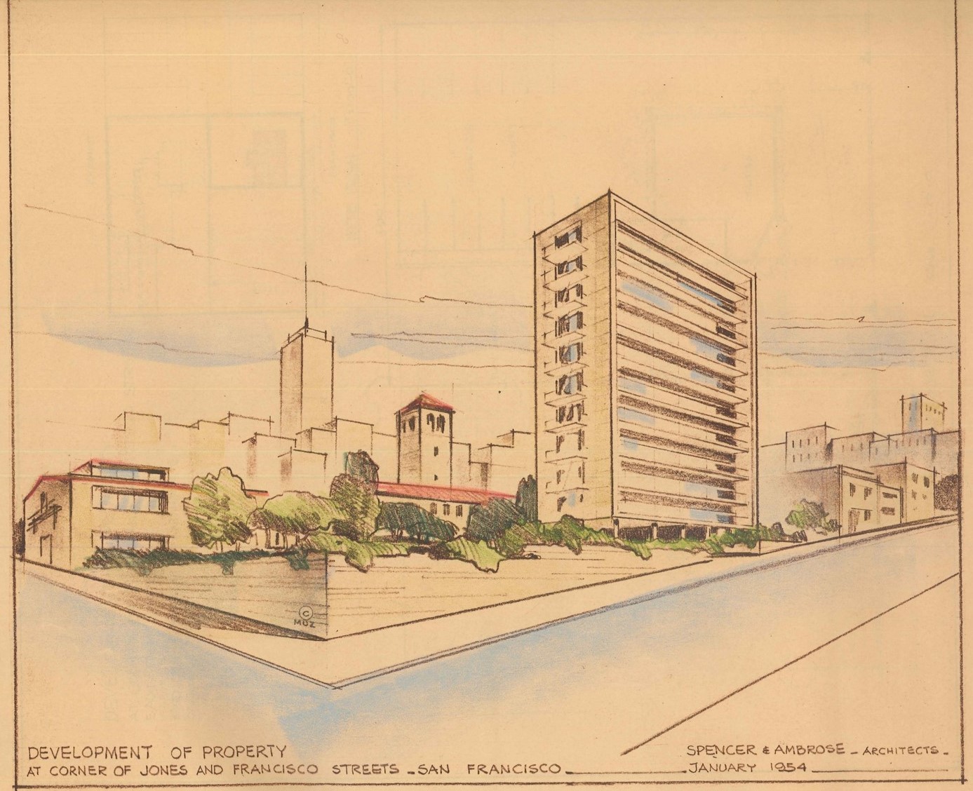 Anticipating a drop in enrollment with fewer students on the GI Bill, and seeking answers to fiscal woes, former board chair Ted Spencer had plans to develop the 800 Chestnut Street property, constructing an eleven-story apartment building.
