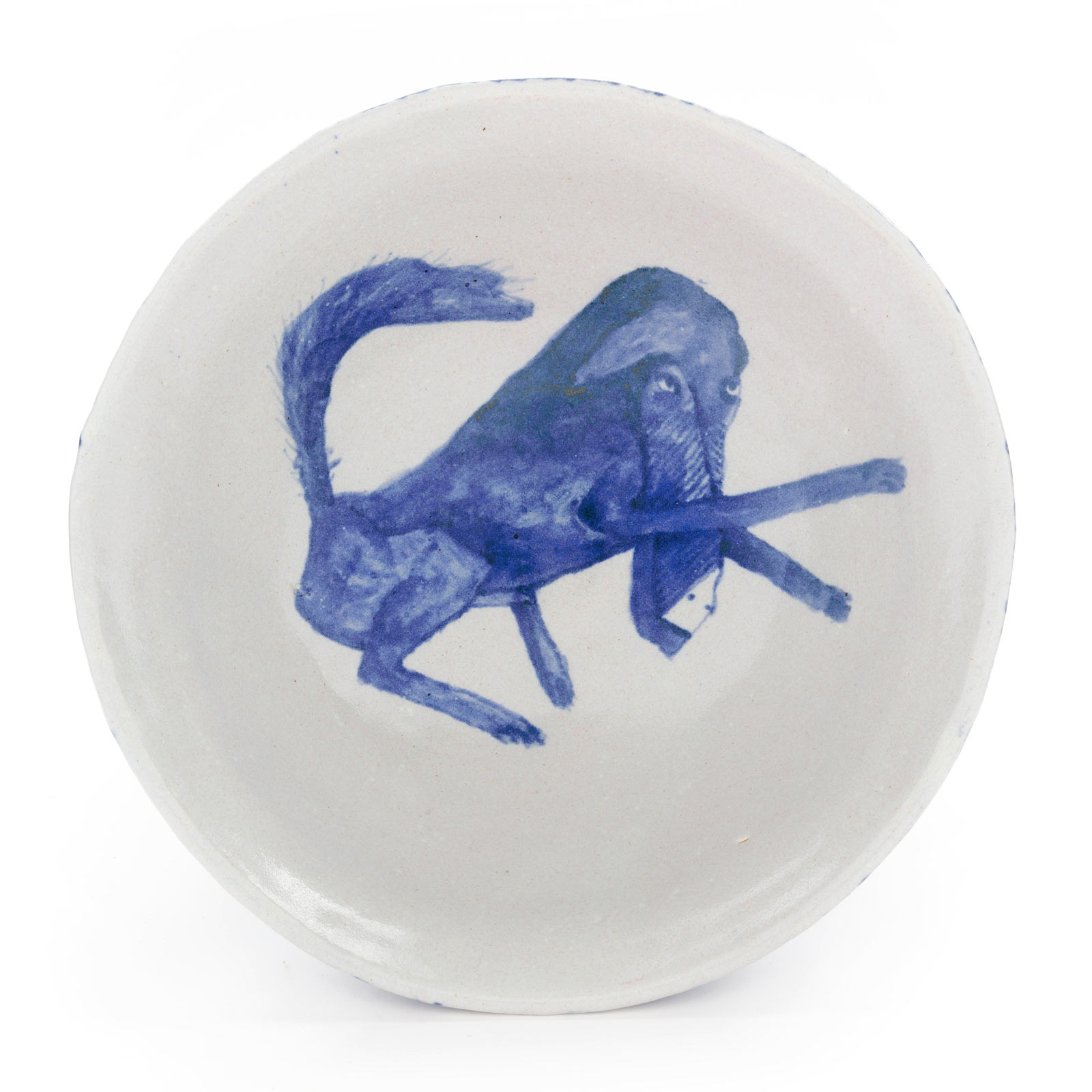 From Blue creatures on a light ground (creature with long face), 17.11.2020Glazed ceramic stoneware9.5 x 26cm