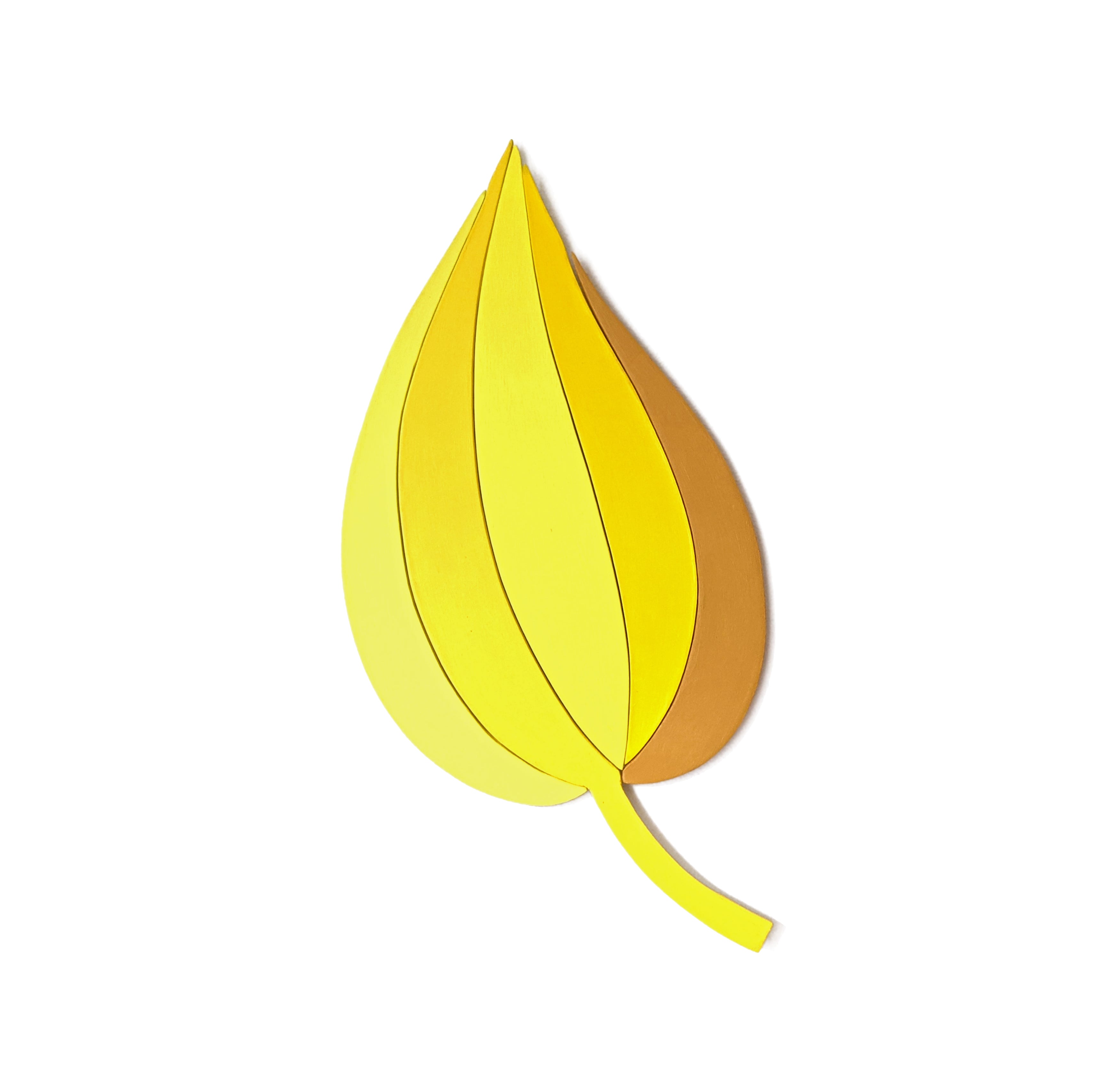 Yellows, wall-piece, acrylic on board