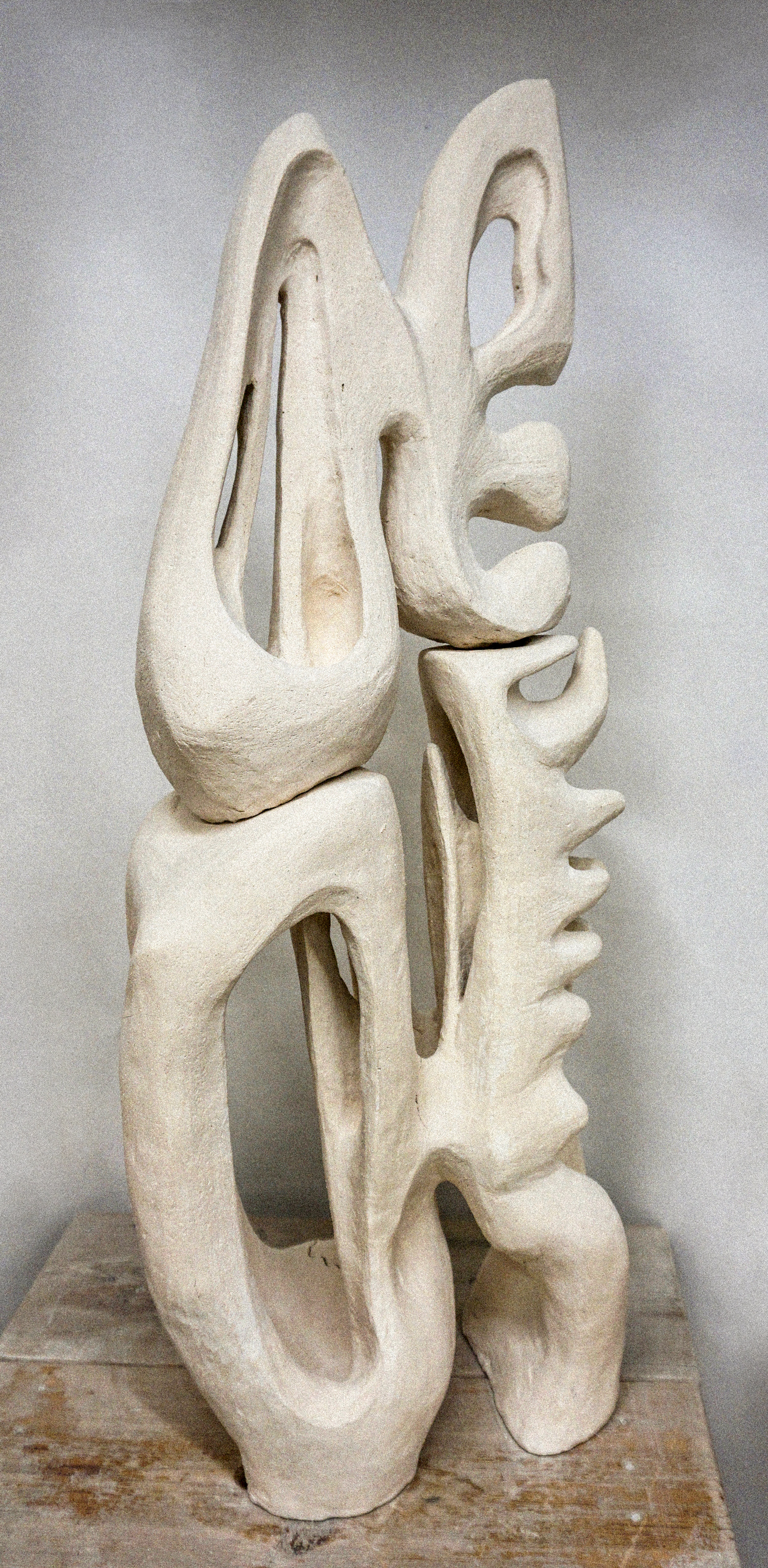 Large Strata, bisqued stoneware