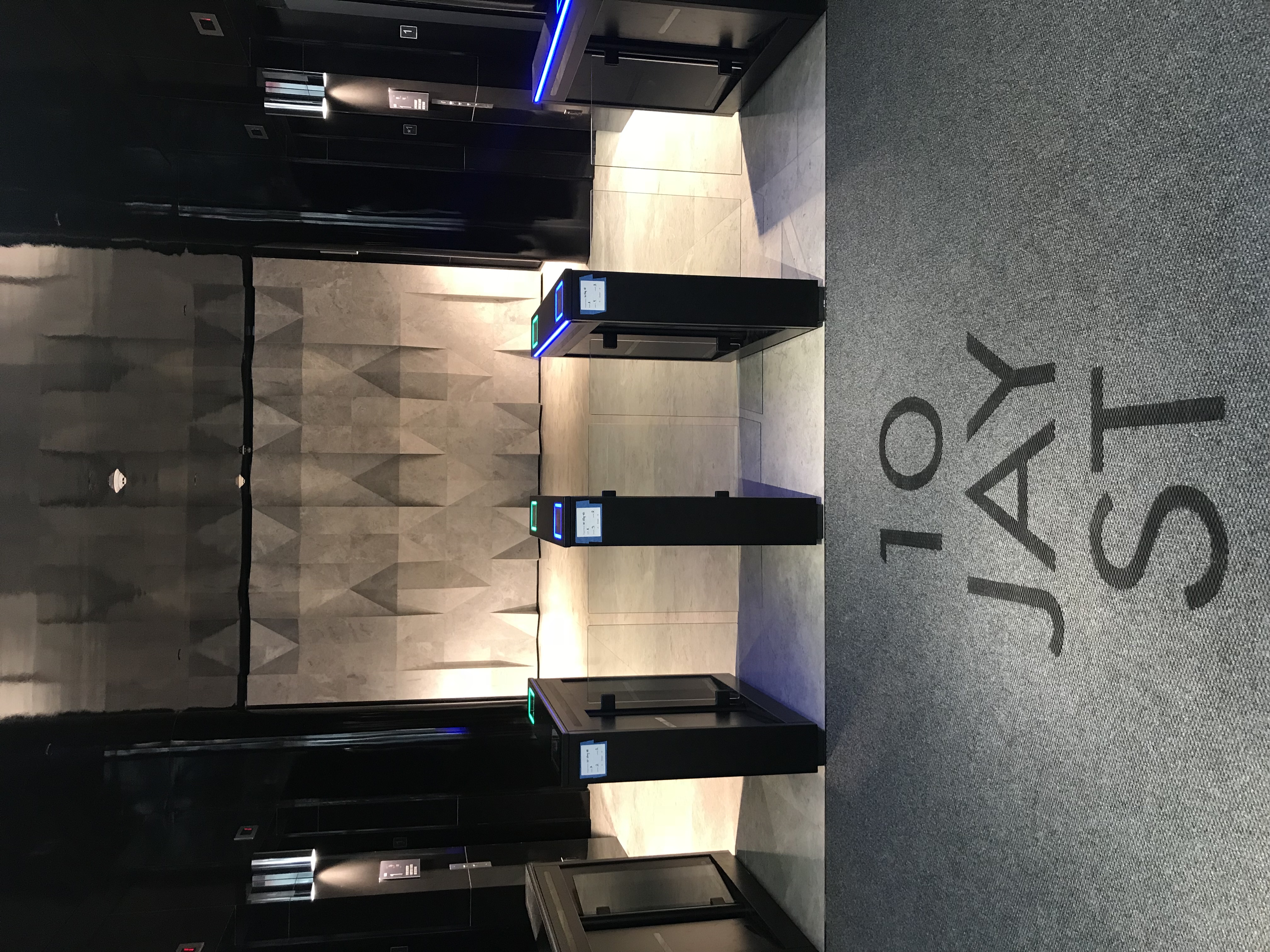 Logomark on the Rug in Lobby