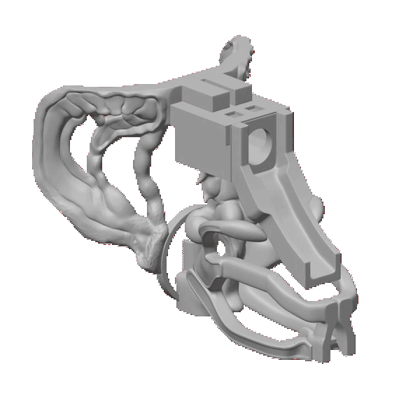 Ylvestra Iholbd / 3D printed element /______ STL file /acrylic and resin coating_________ 21.6 x 16.5 x 17.7 in (55 x 42 x 45cm)