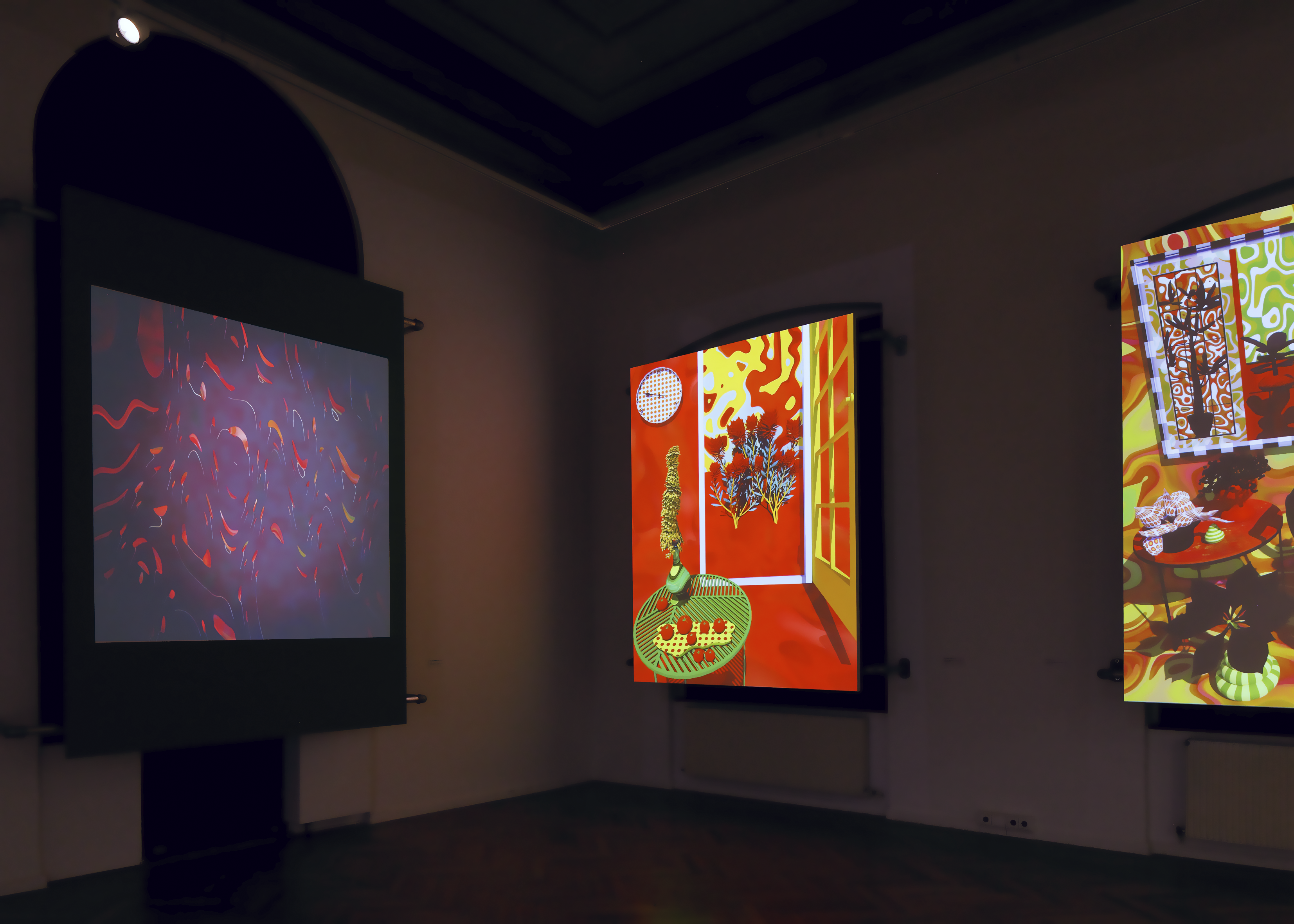 The Yellow Wallpaper Documentary (2023/2025), 40 minute animated loop made using custom  software designed by Andrew Blanton to produce the Artblocks Systems Madness series of NFT  (2023). The Green Table (2019), 1-minute loop made using Maya 3D animation software and Adobe  After Effects, The Green Table (2019), 1-minute loop made using Maya 3D animation software and  Adobe After Effects.