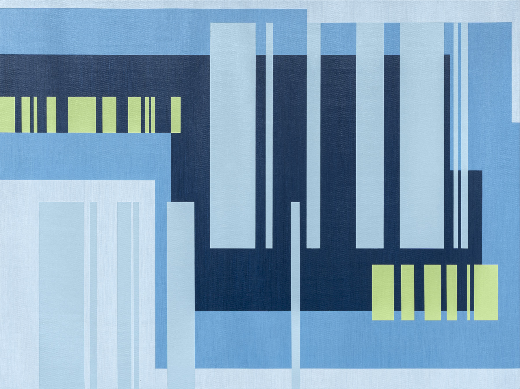 Approaching Capacity no. 21. Acrylic on linen, 46 x 61.4cm