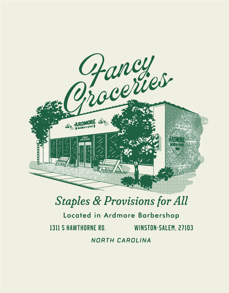 Fancy Groceries Store Illustration, 2022