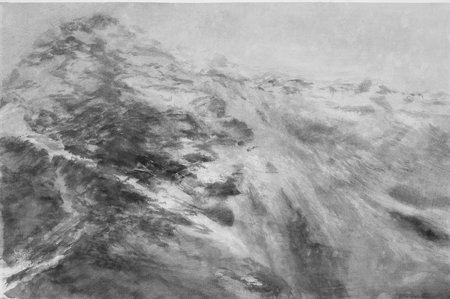 Massif, rythme [Massif, rythm]gouache on paper38 x 56 cm, 2024