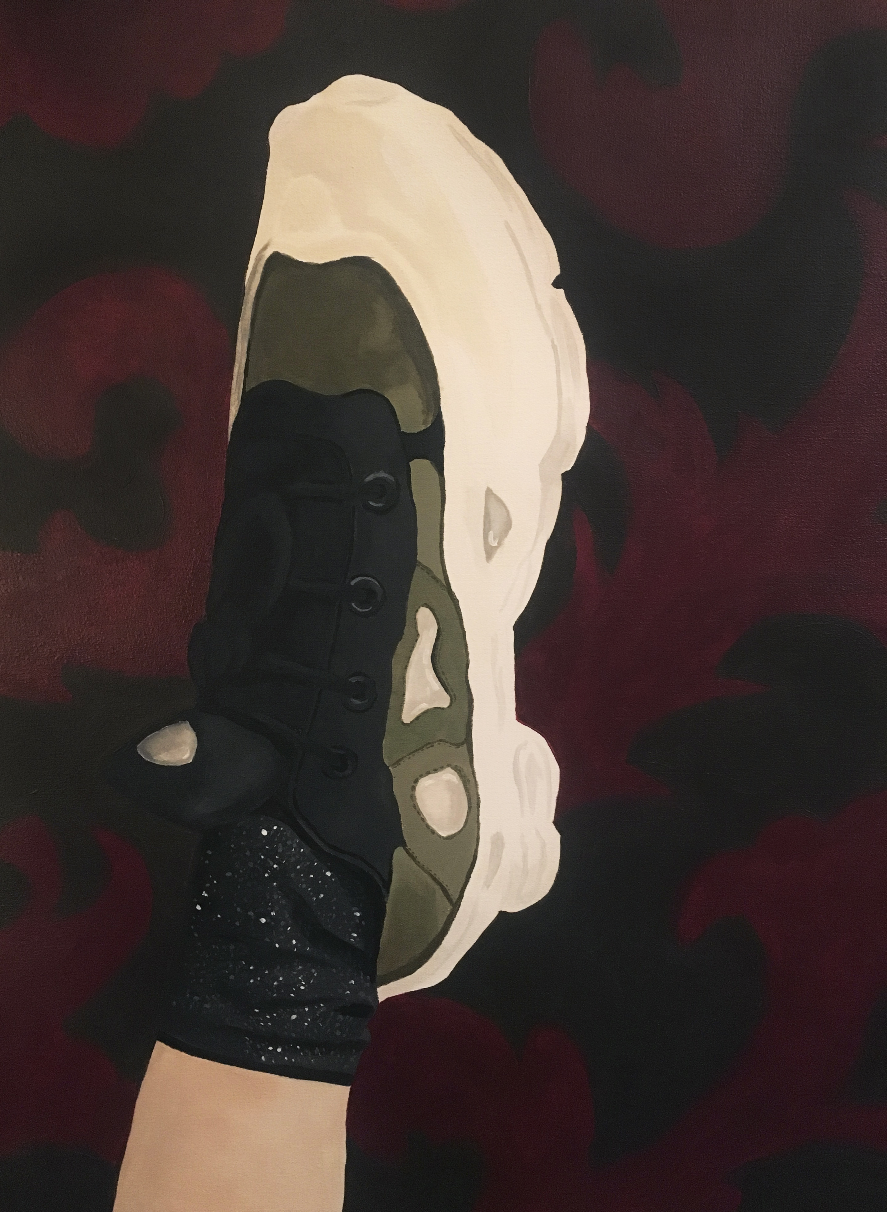 Self Portrait, Acrylic on canvas, 2018, 70x50cm