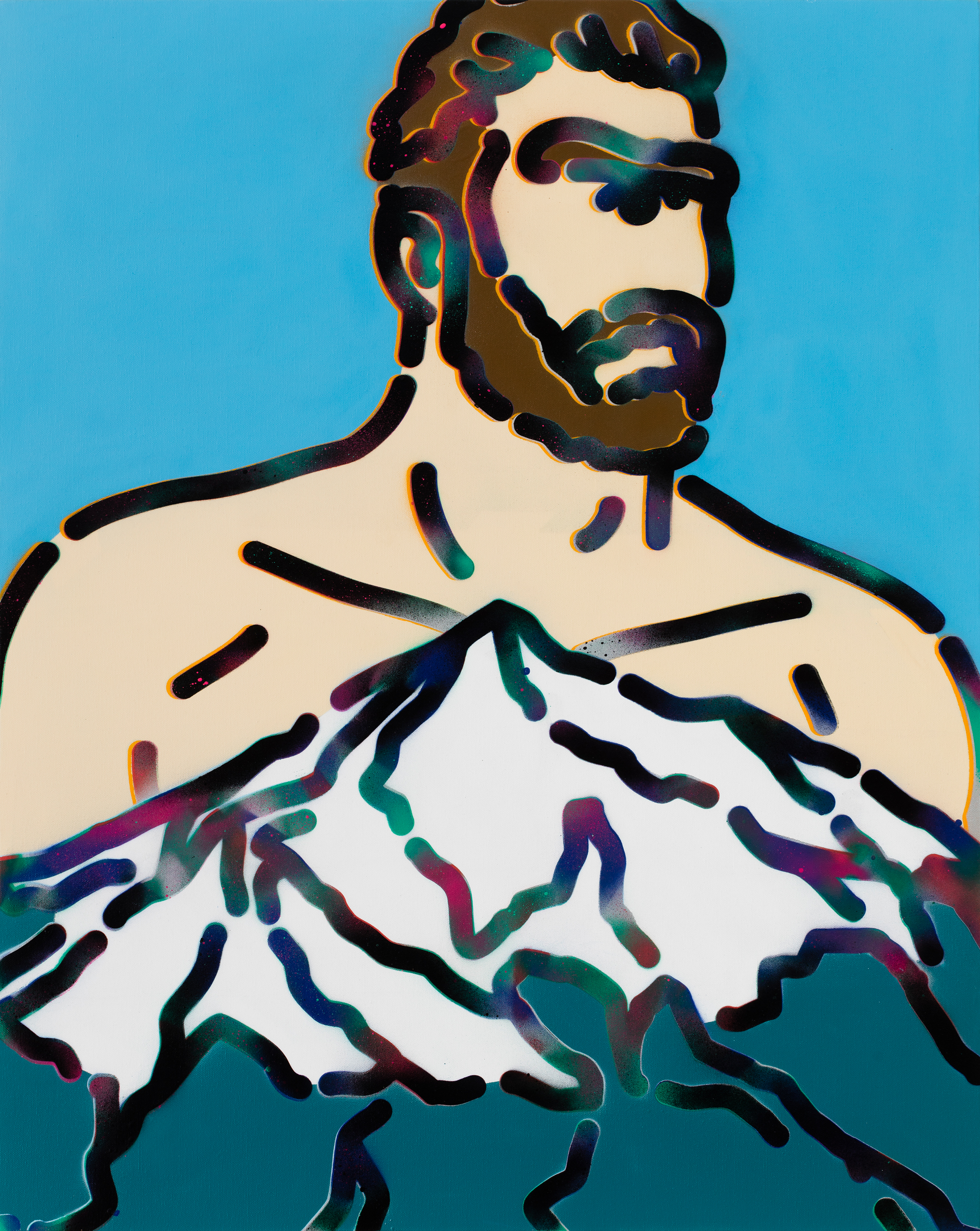 I am here 2016, acrylic on canvas, 91 x 72.7cm2016, 캔버스에 아크릴, 91 x 72.7cm