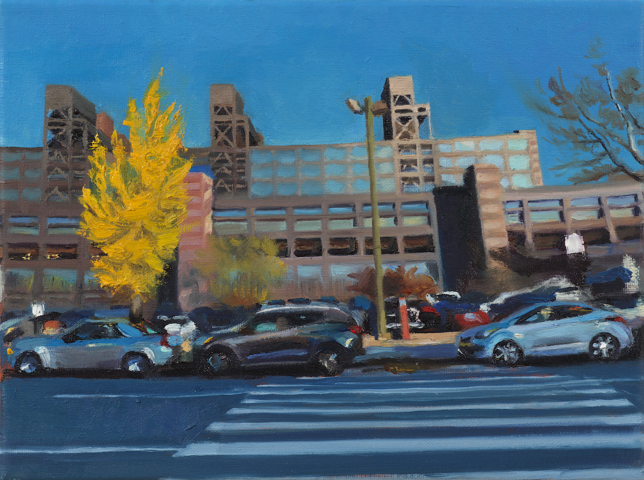 November 16, 2020 (Woodhull Hospital),  oil on canvas, 9x12", 2021