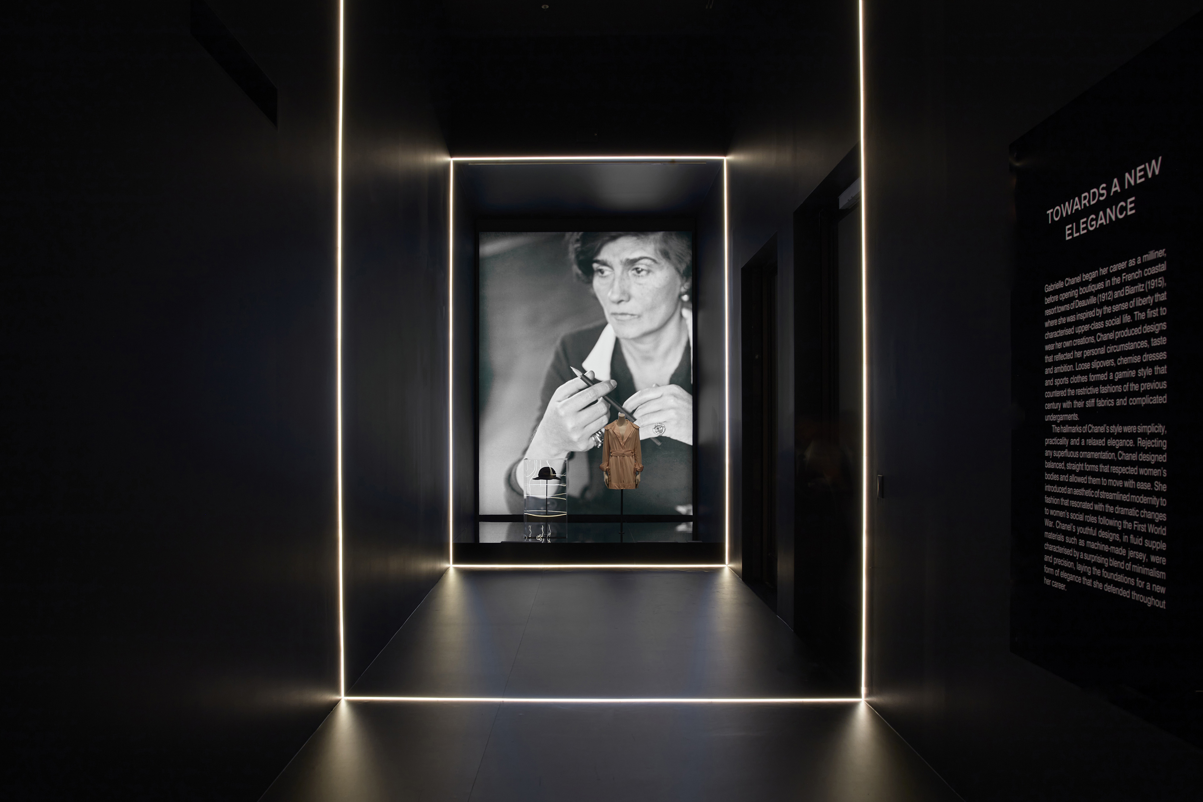 Exhibition graphic design for ‘Gabrielle Chanel. Fashion Manifesto’, National Gallery of Victoria, 2021. 