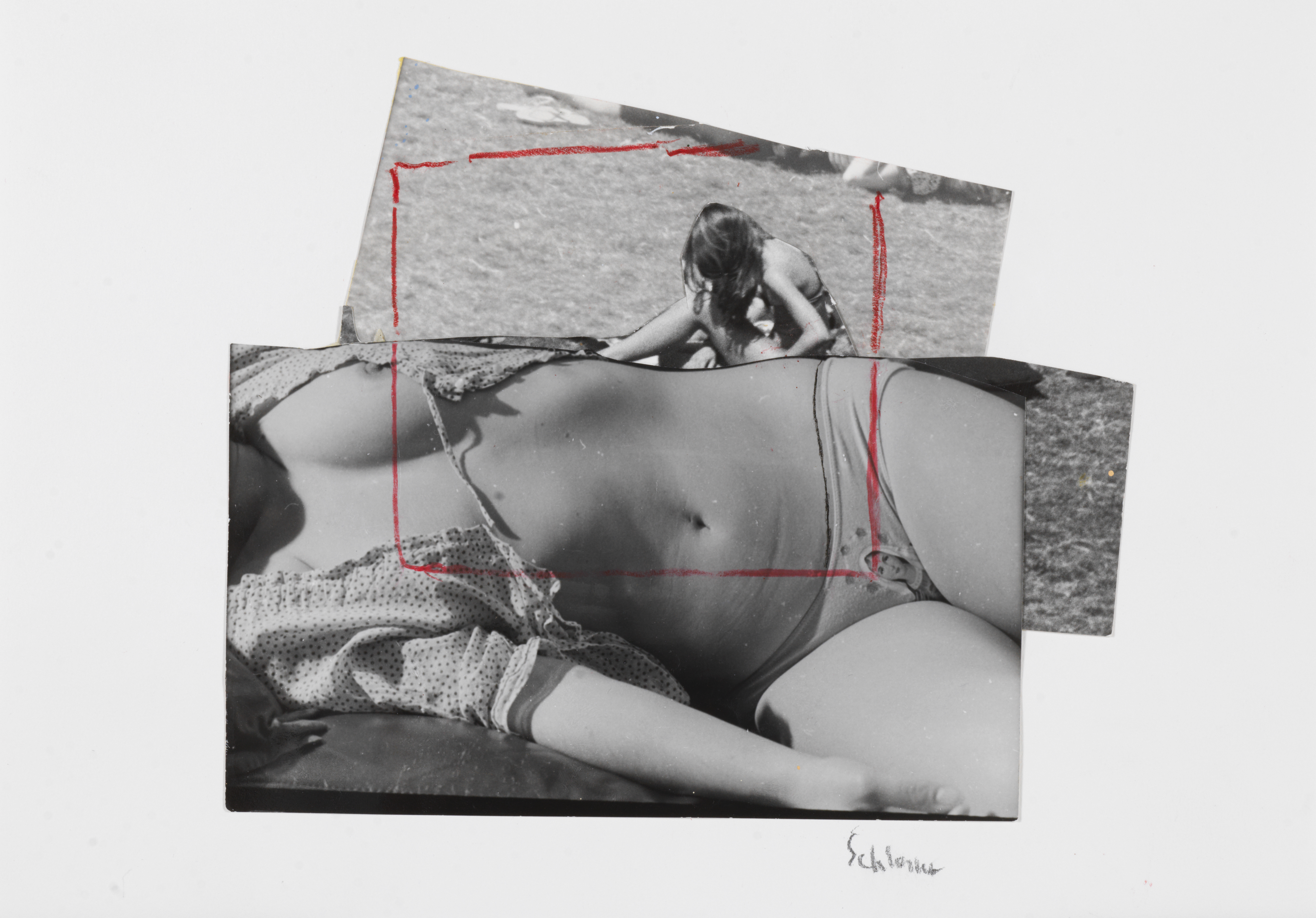 Gérard SCHLOSSER Sans titre. Collage de photographies, pastel sur papier-21 x 29,5 cmcourtesy Love&Collect, photo Fabrice Gousset