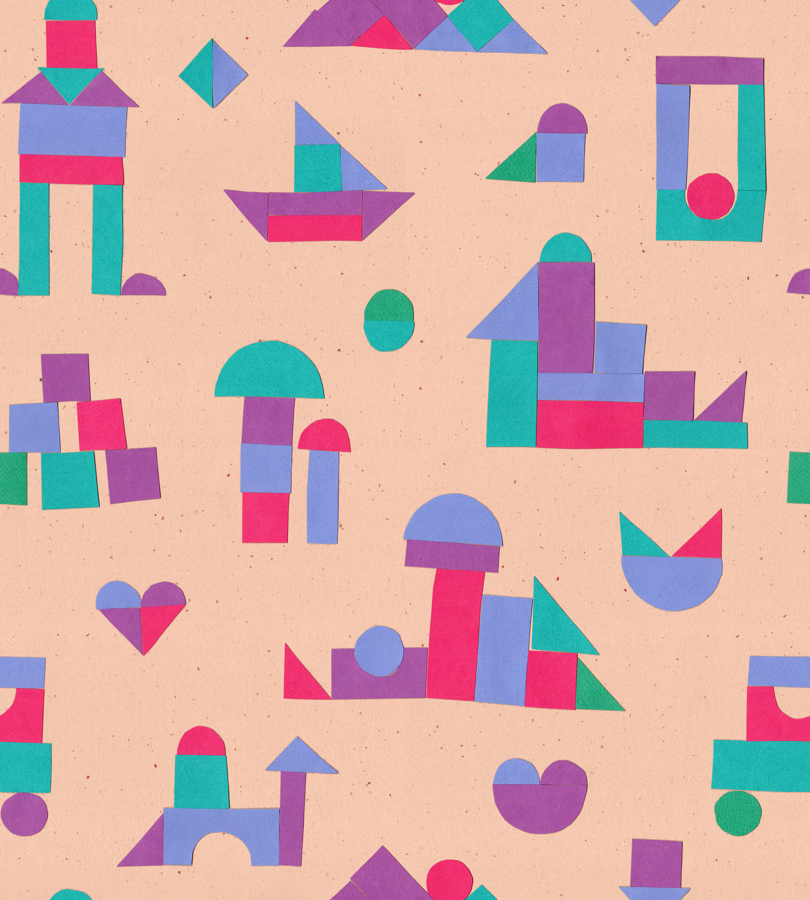 Color Blocks (Peach Background)