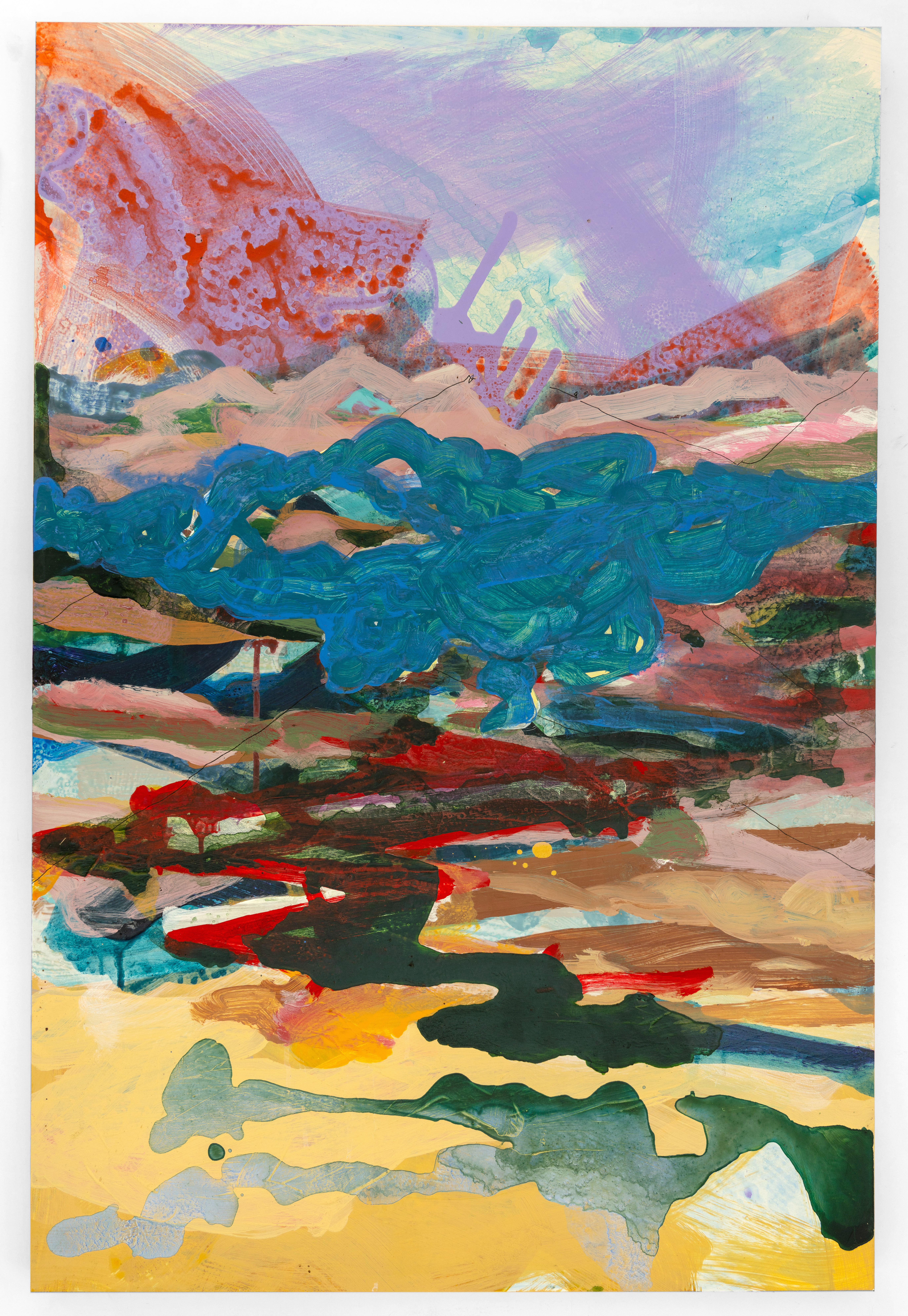 2023, acrylic and ink on panel, 36 x 24 inches